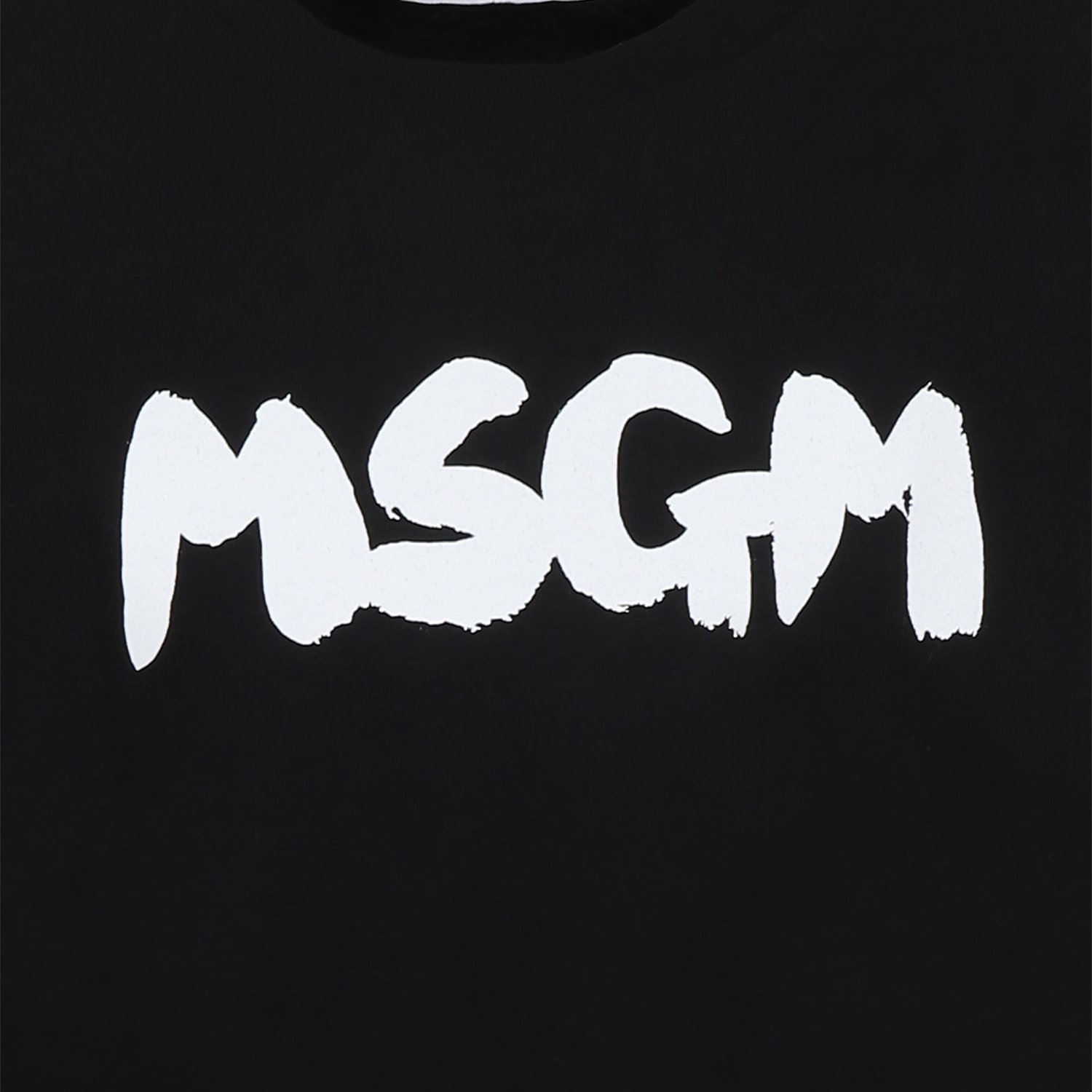 Msgm T-shirt With Logo In Black