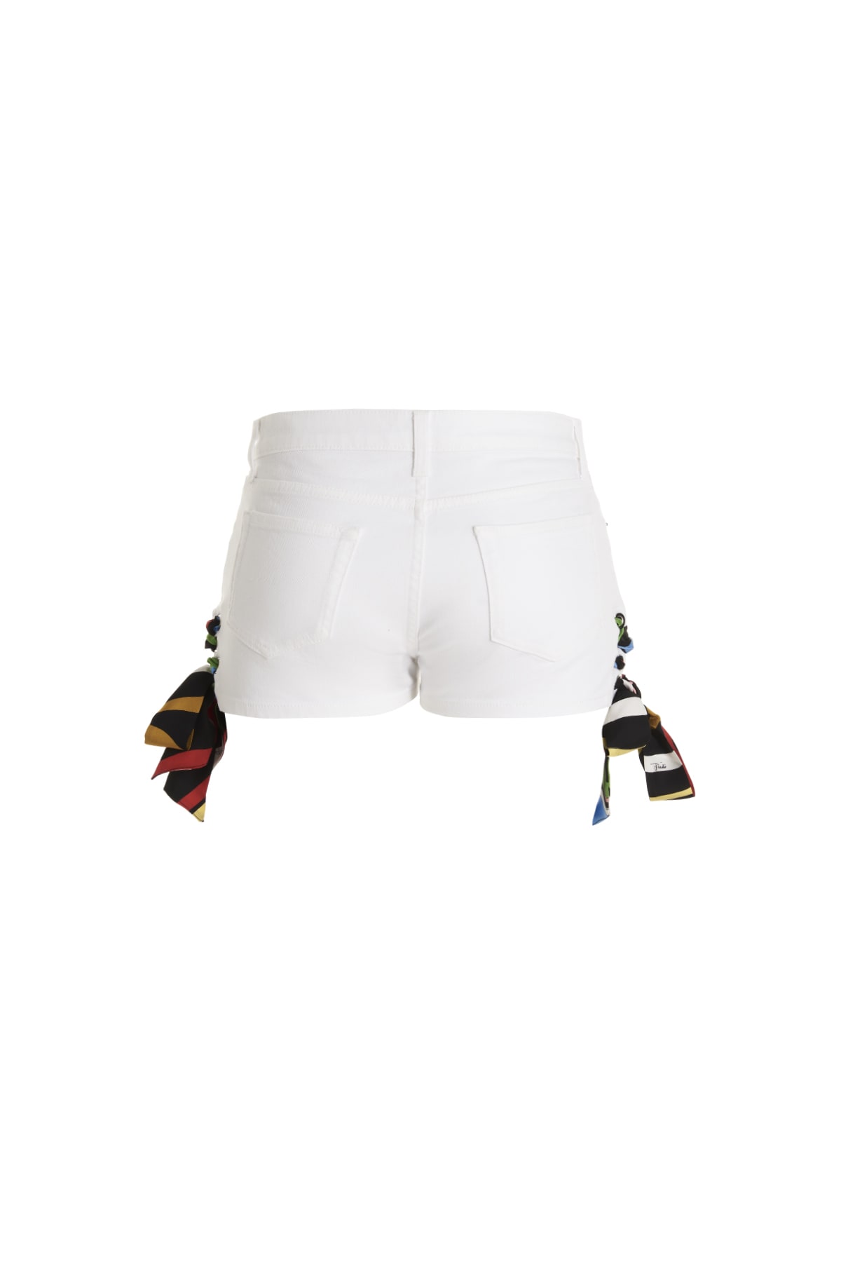 PUCCI PRINTED BOW DENIM SHORTS
