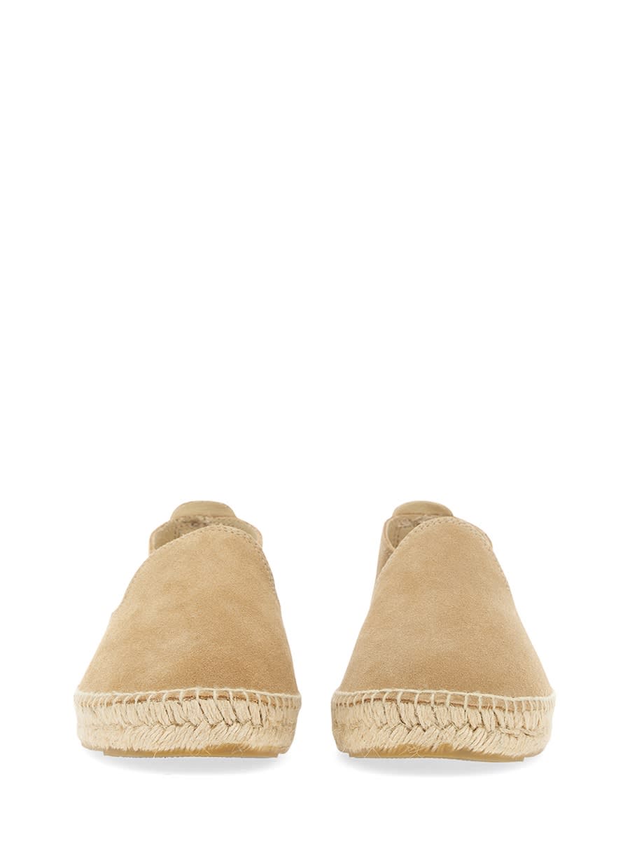 Manebi Embossed Suede Espadrilles In Brown