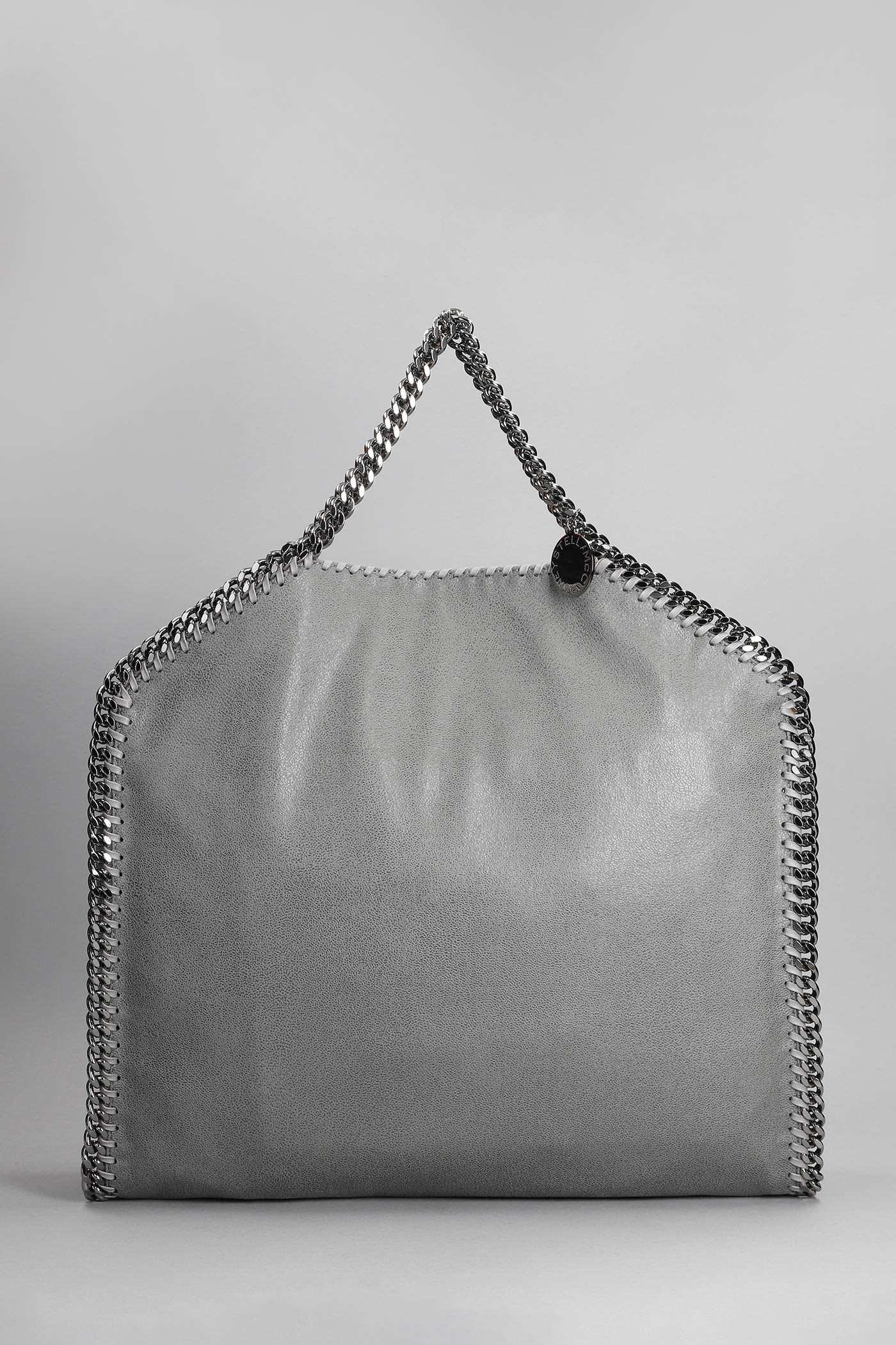 Shop Stella Mccartney Falabella Shoulder Bag In Grey Faux Leather