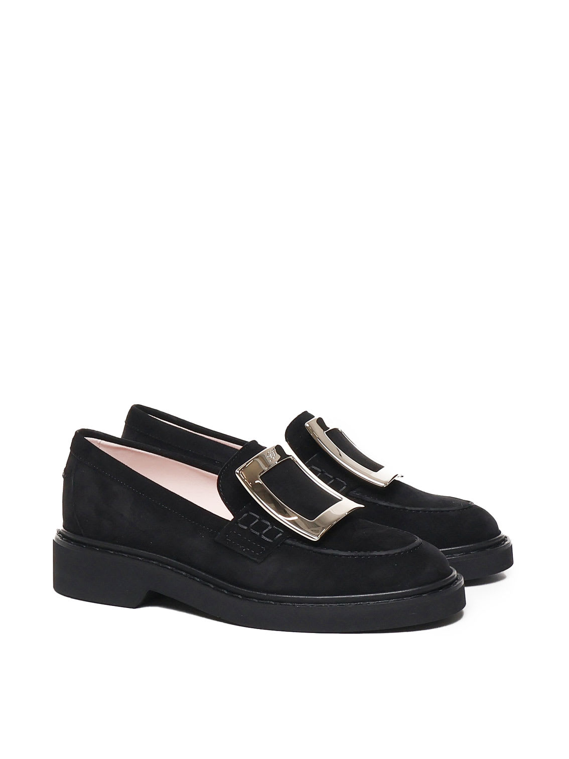 Shop Roger Vivier Viv Rangers Loafers In Black