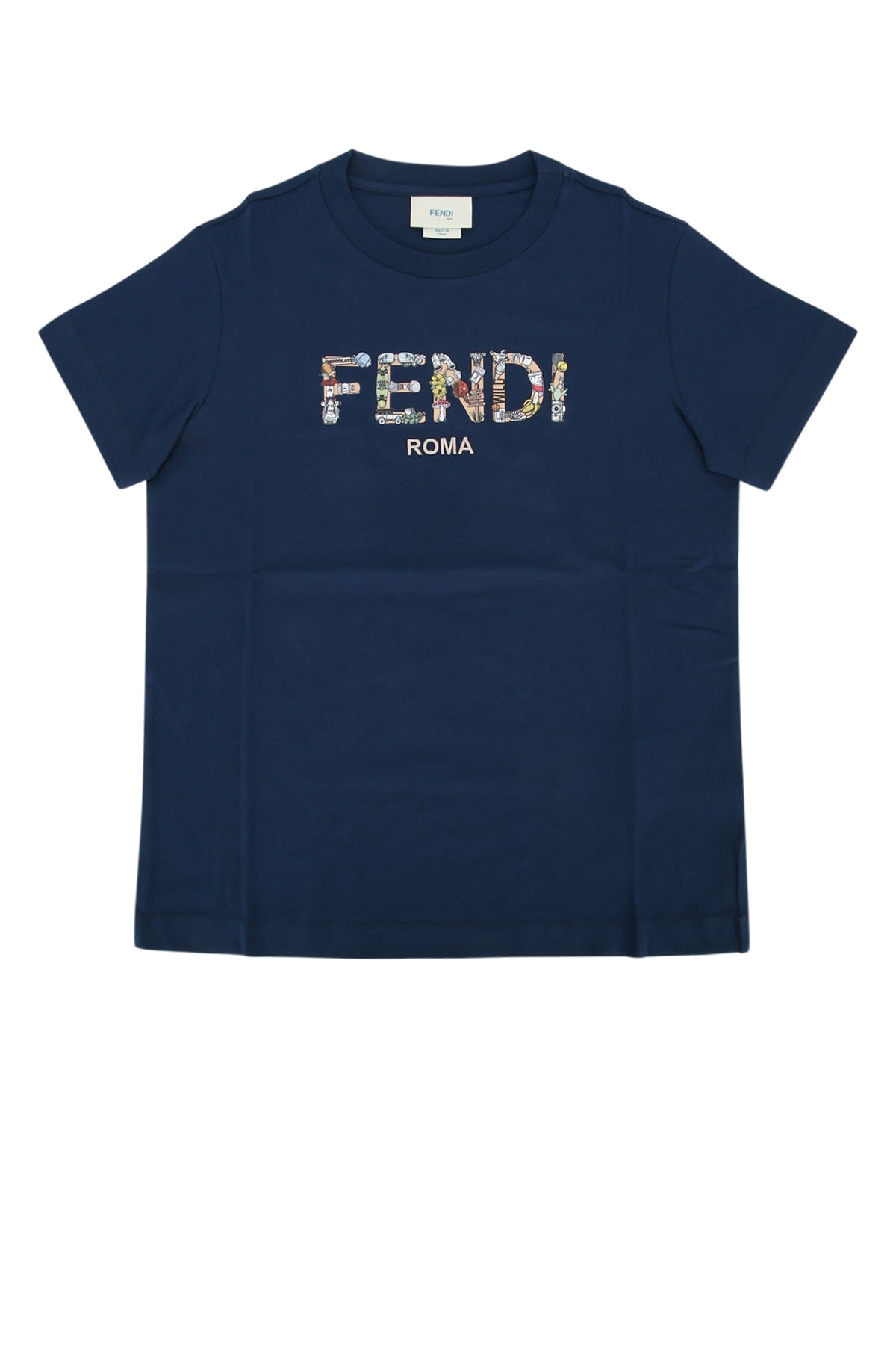 Fendi Kids T Shirts And Polos In Blue