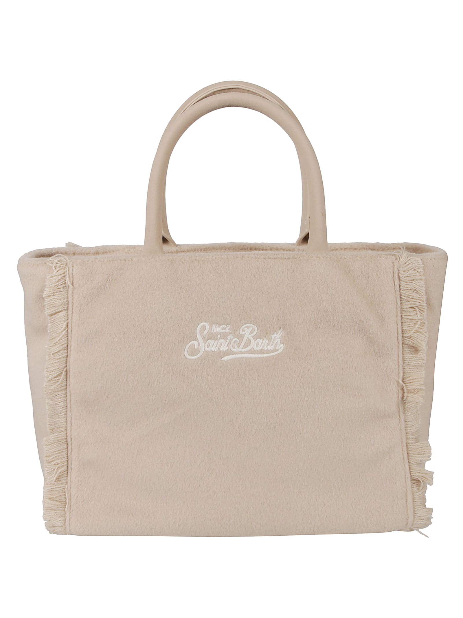 Mc2 Saint Barth Fringed Colette Bag In Neutral