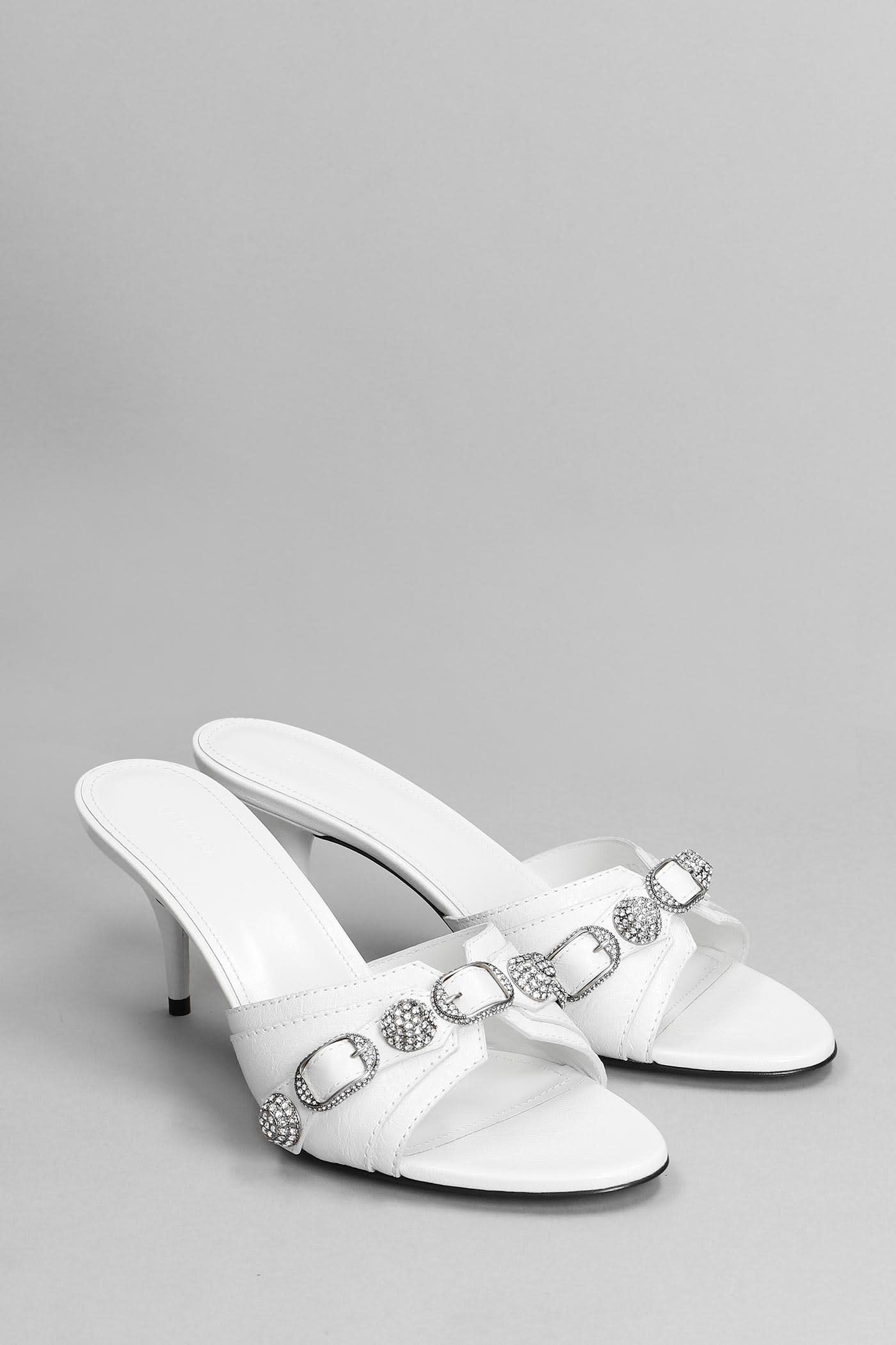 BALENCIAGA SLIPPER-MULE IN WHITE LEATHER