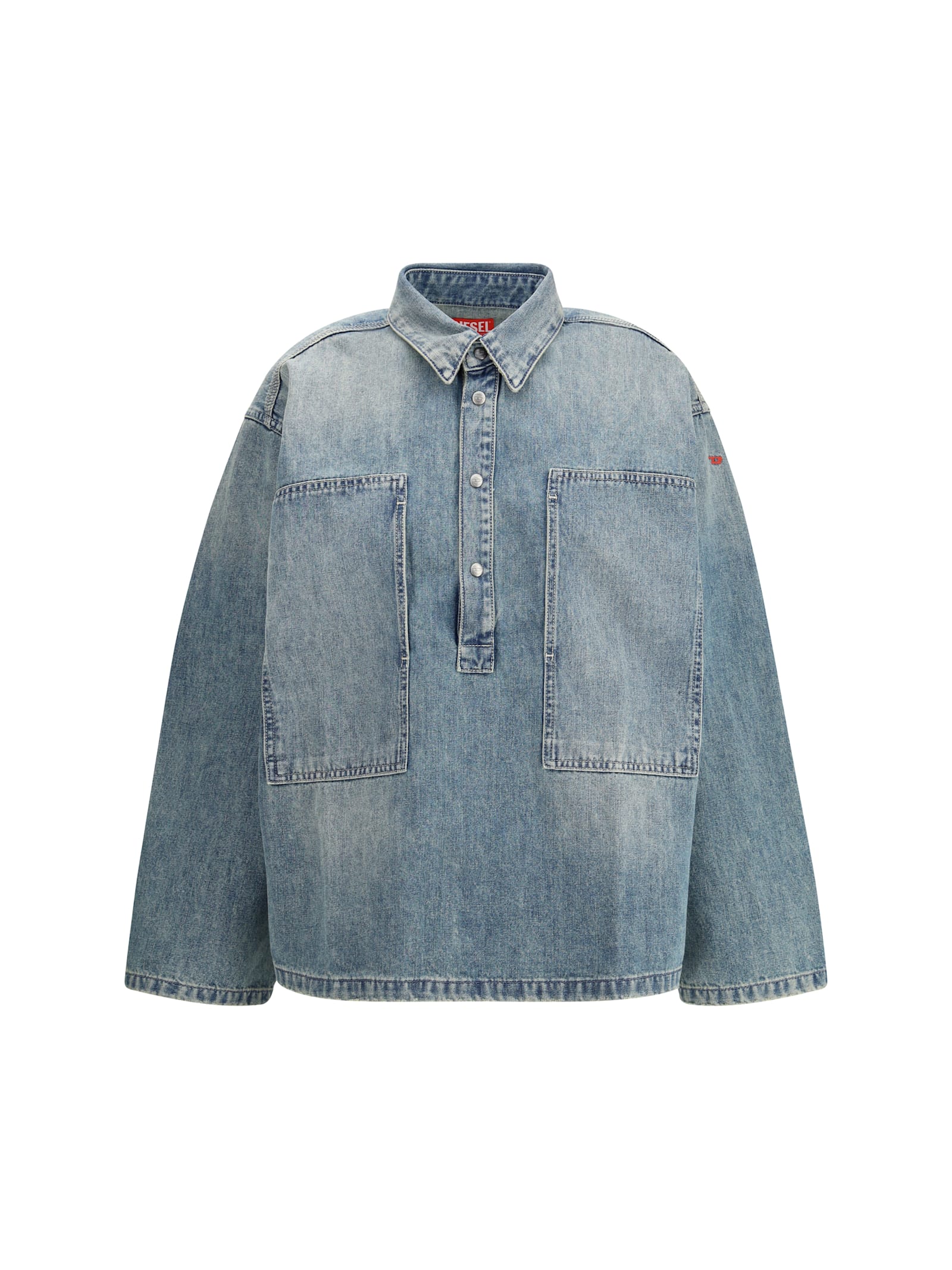 Diesel Women Henley Top In De-priss