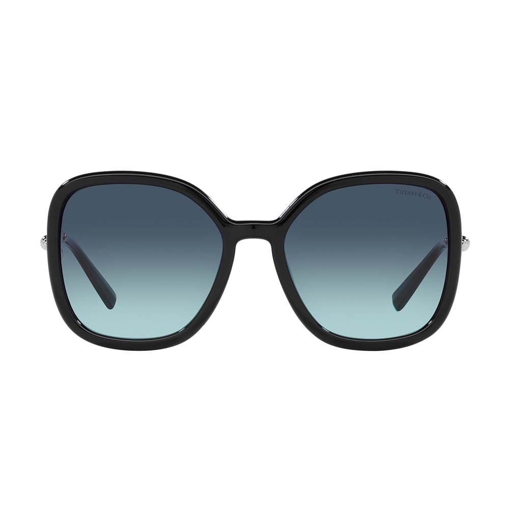 Shop Tiffany &amp; Co. Sunglasses In Nero/blu Sfumato