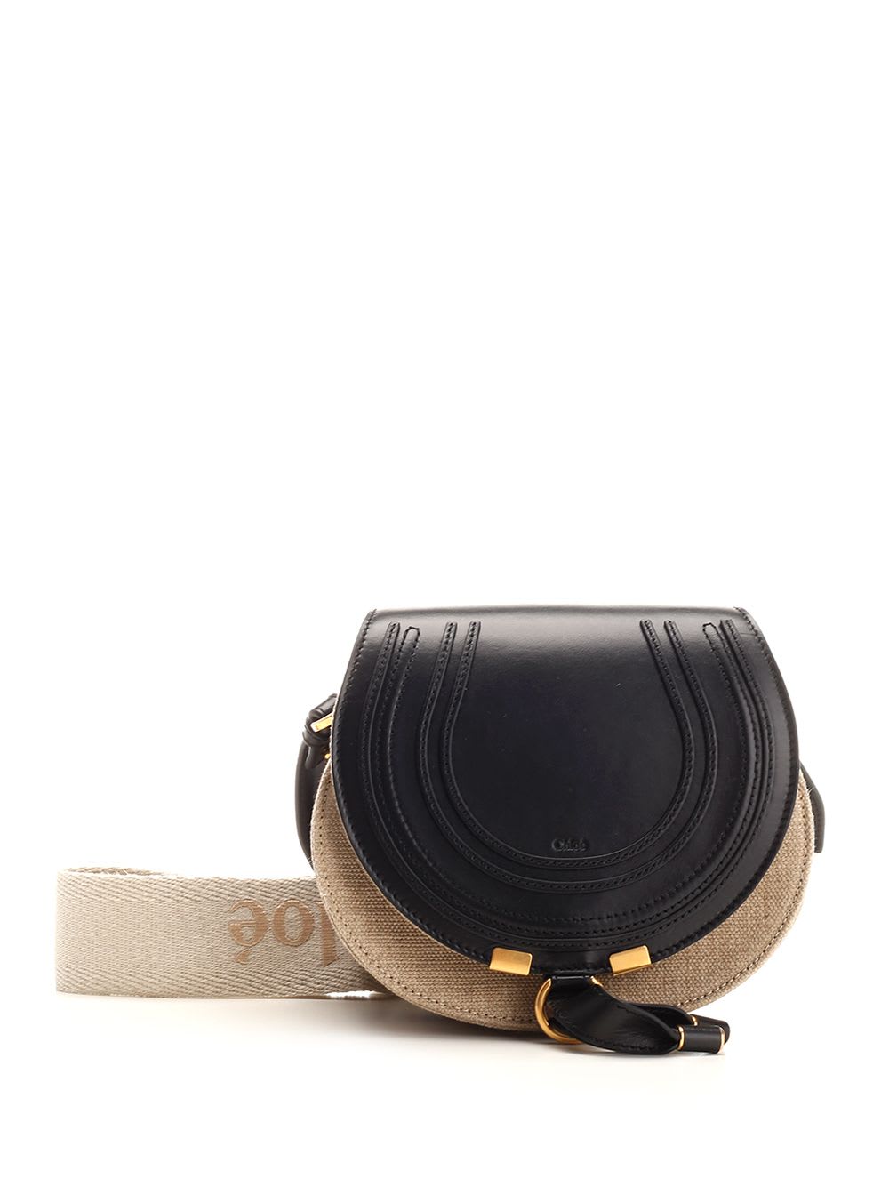 Shop Chloé Small Marcie Saddle Bag In Black