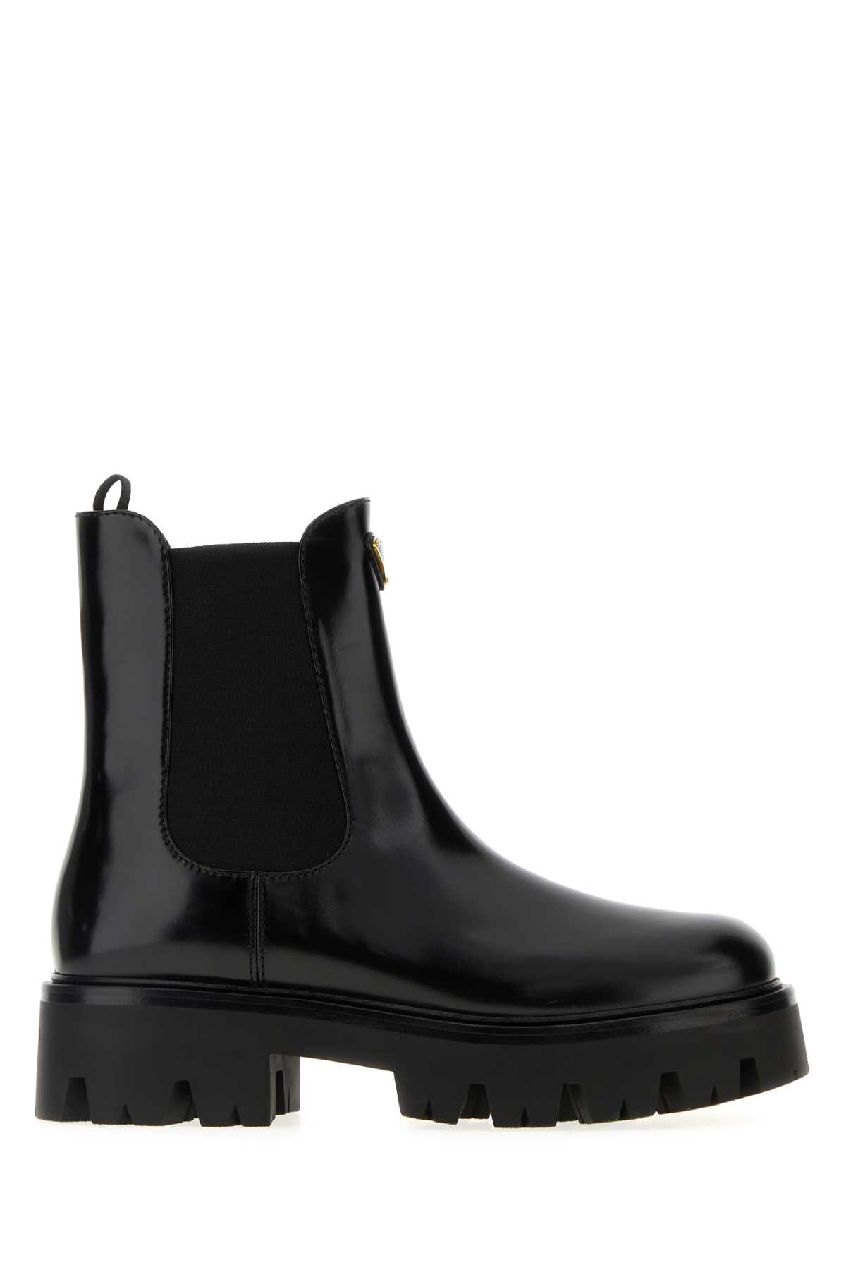 Prada Ankle Boots With Chunky Sole And Pull Tab In Black