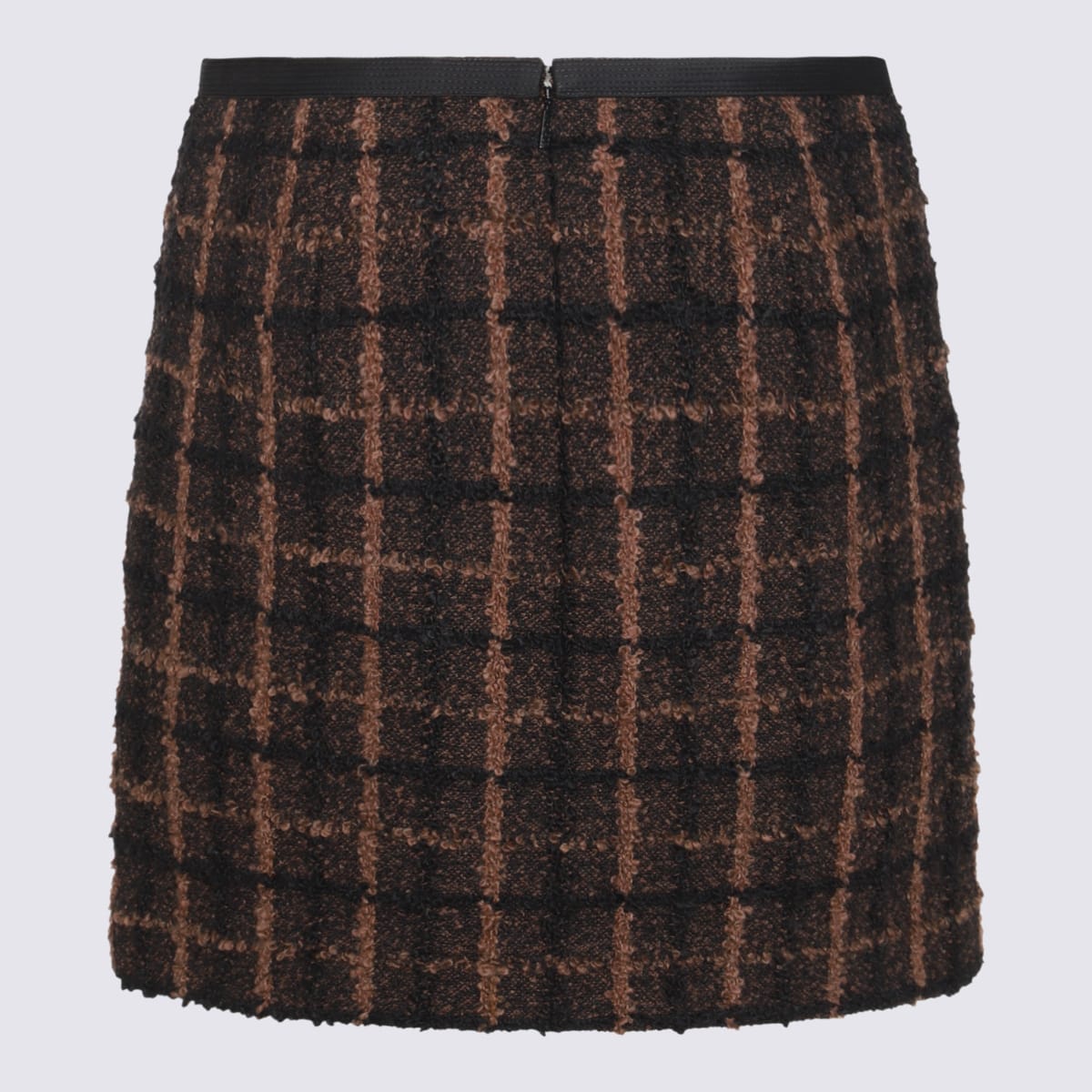 Shop Versace Multicolor Wool Shorts In Brown/black