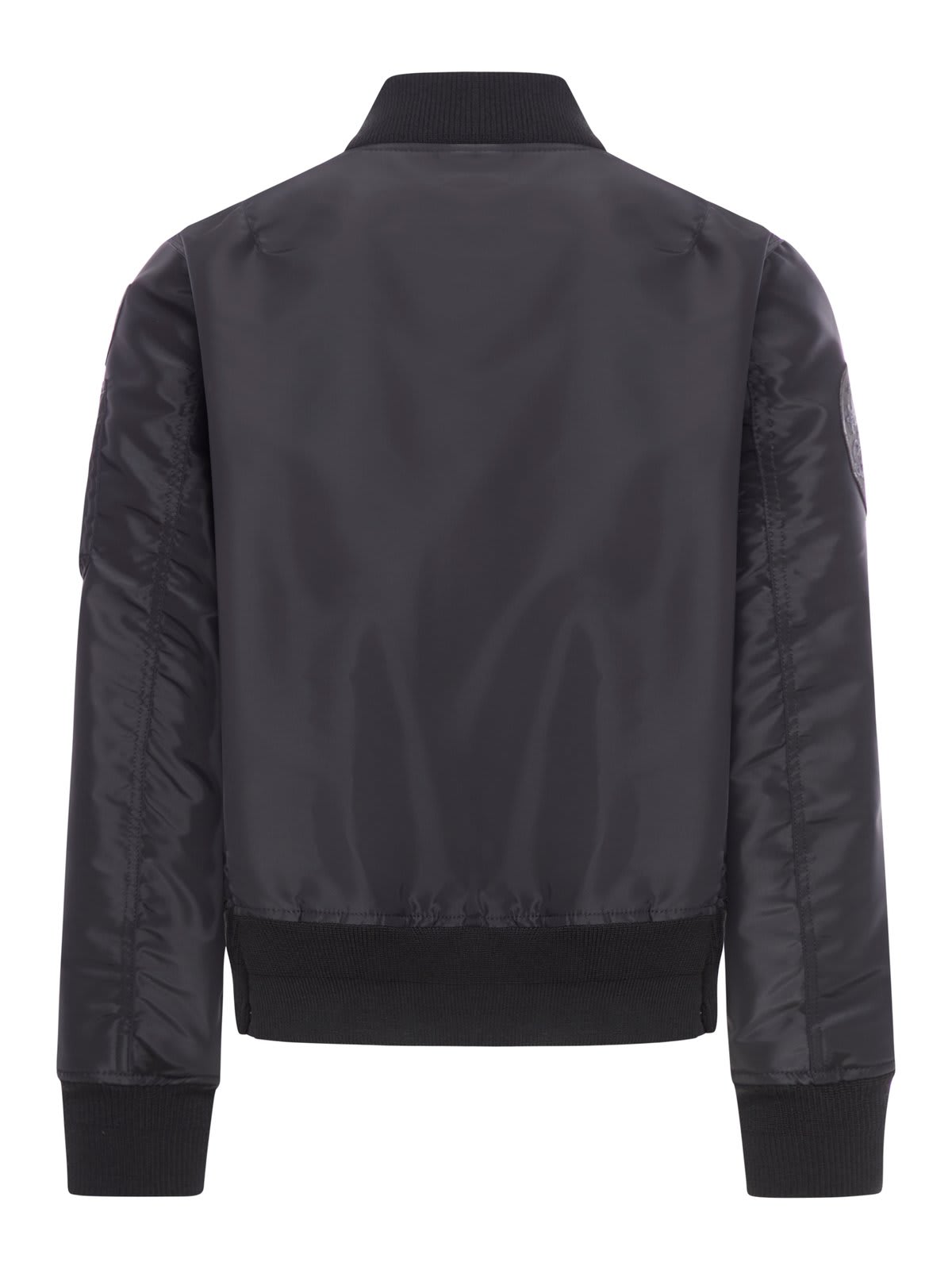 Shop Sacai Gonz Zipped Bomber Jacket In Black