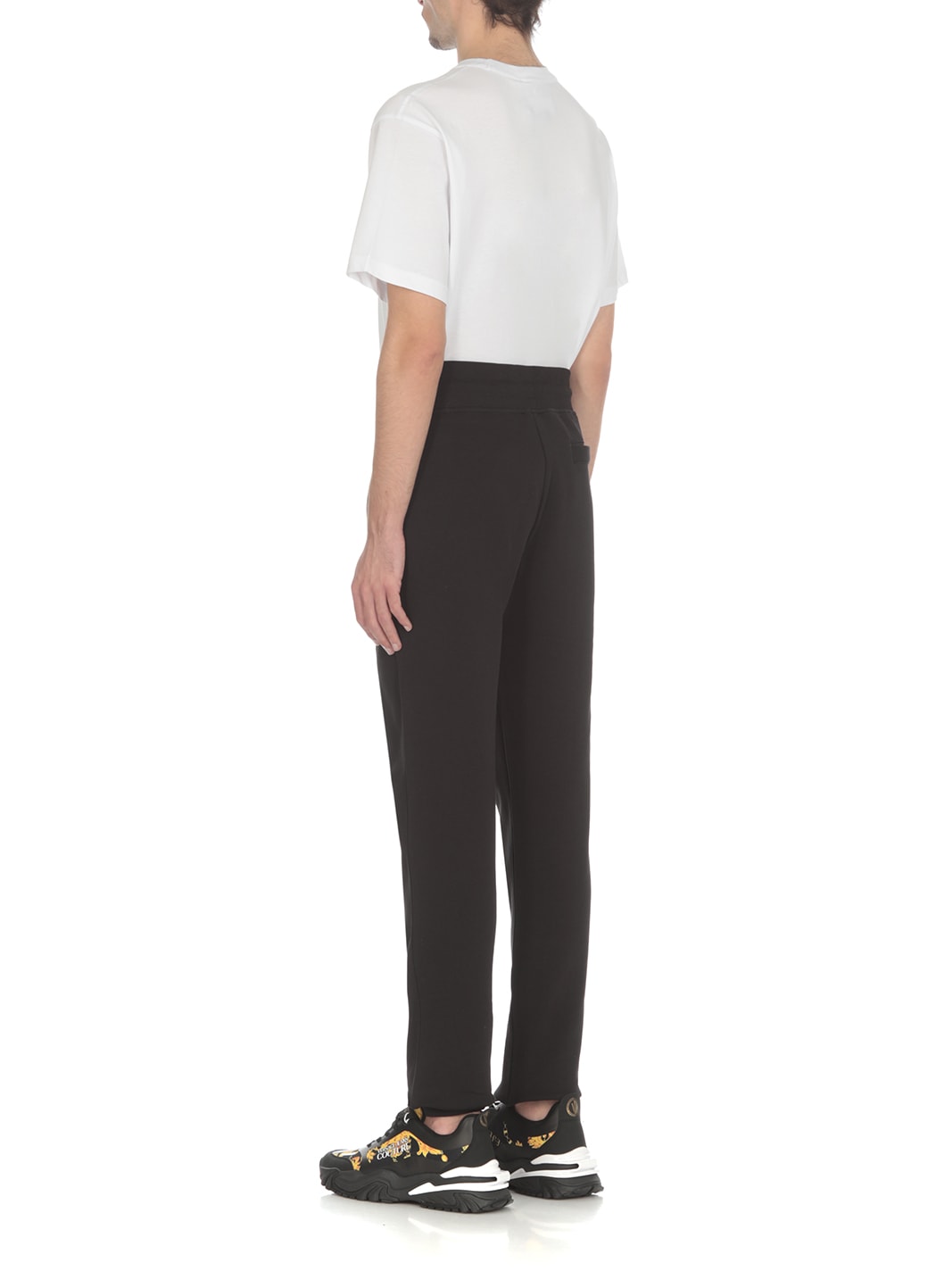 VERSACE JEANS COUTURE LOGO EMBROIDERED DRAWSTRING WAIST TRACK PANTS 