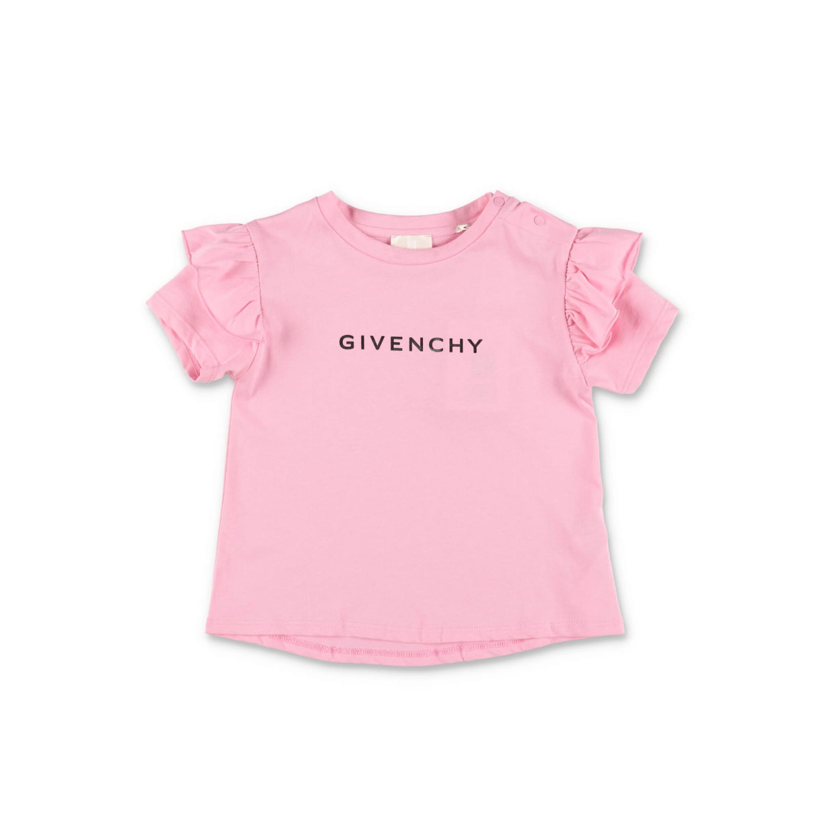 GIVENCHY GIVENCHY T-SHIRT ROSA IN JERSEY DI COTONE BABY GIRL