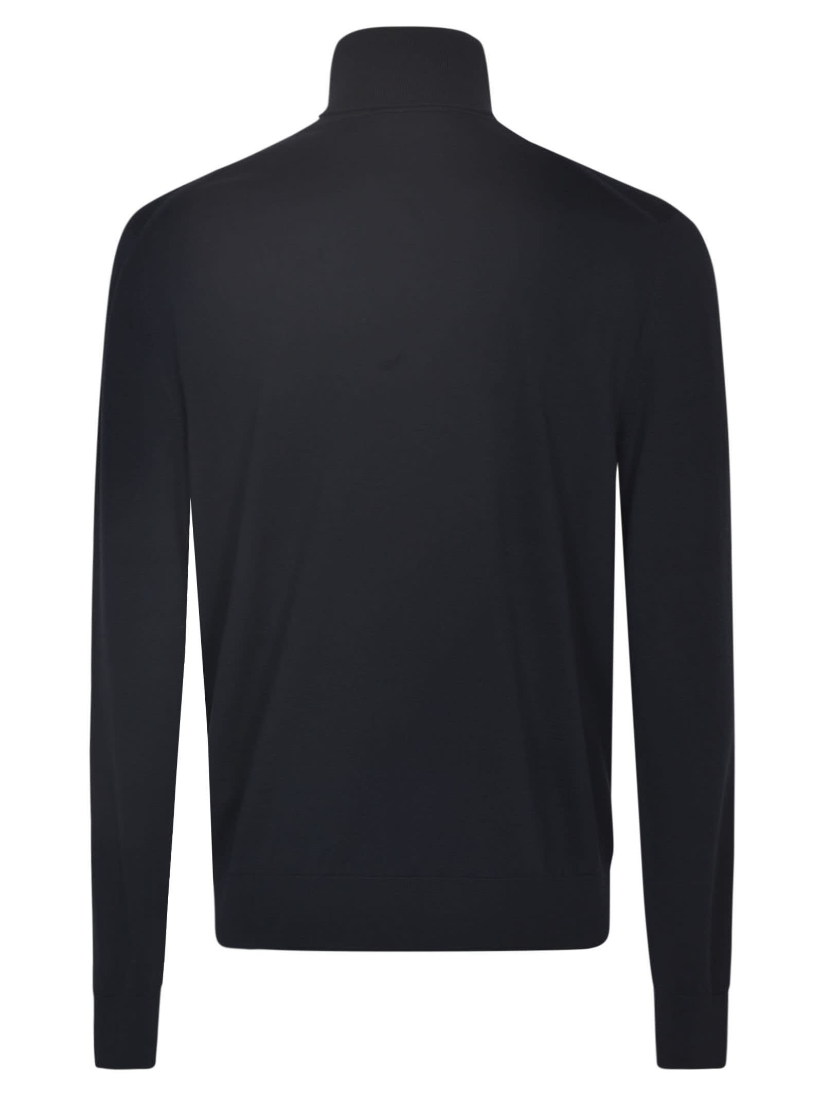Shop Dolce & Gabbana High Neck Sweatshirt In Dark Blue