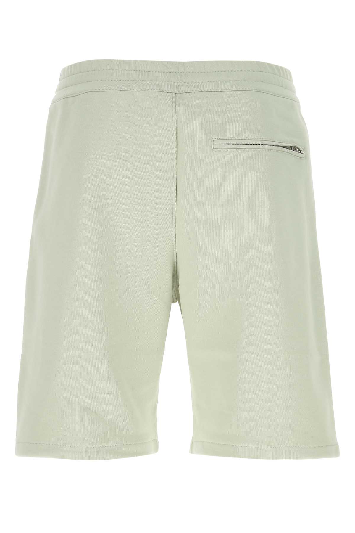 Shop Alexander Mcqueen Pastel Green Cotton Bermuda Shorts In 4920