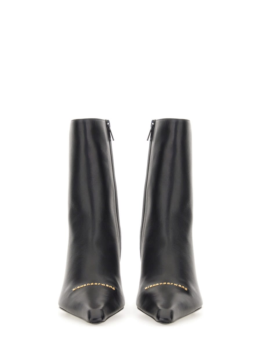 Shop Alexander Wang Boot With Logo In Black
