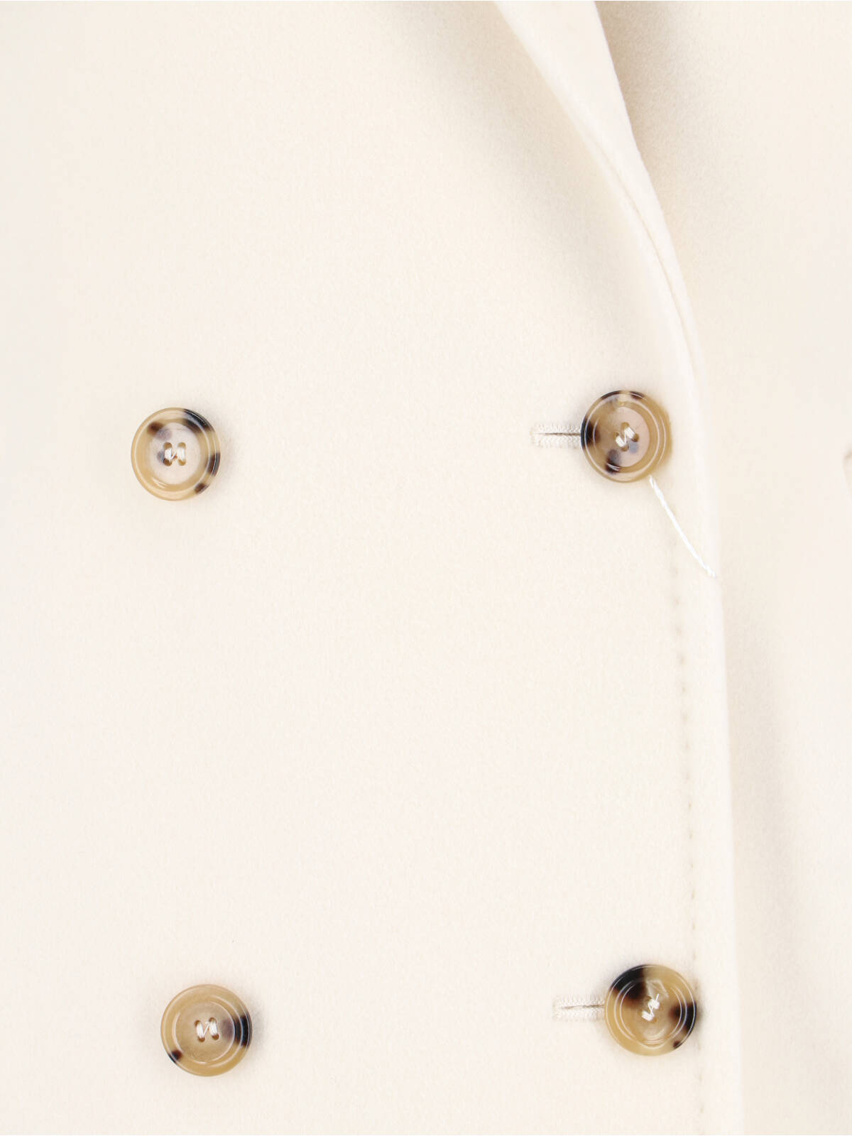Max Mara Double-breasted Jacket Featuring Notched Lapels In White