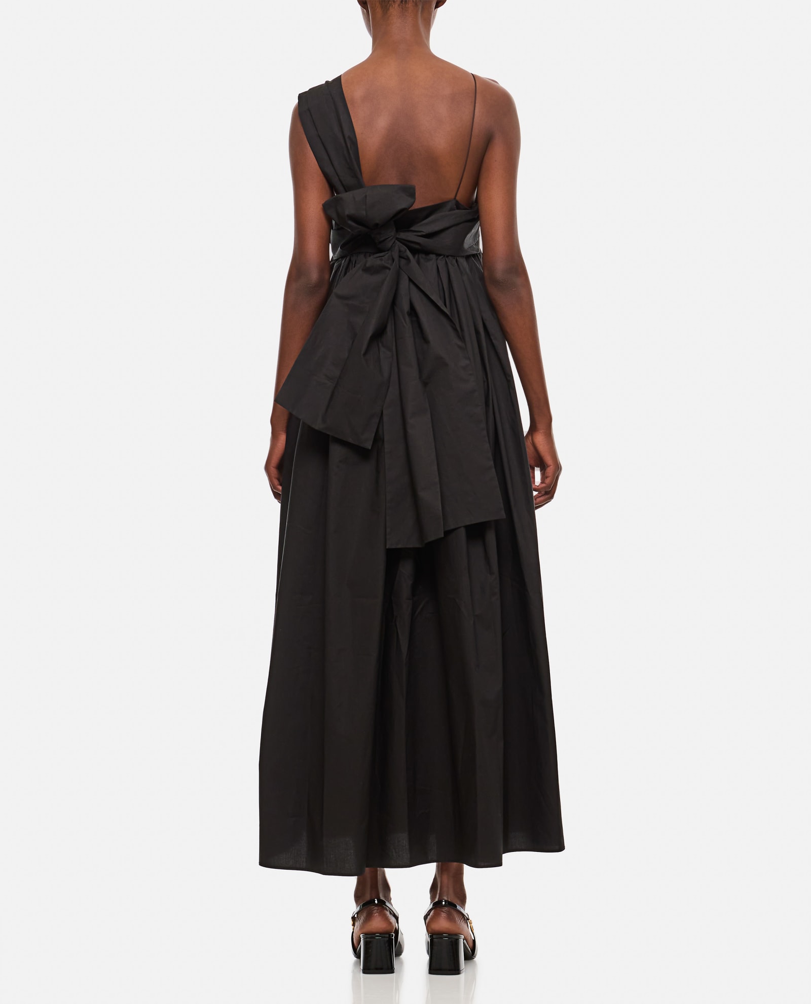 Shop Cecilie Bahnsen Vera Cotton Dress In Black