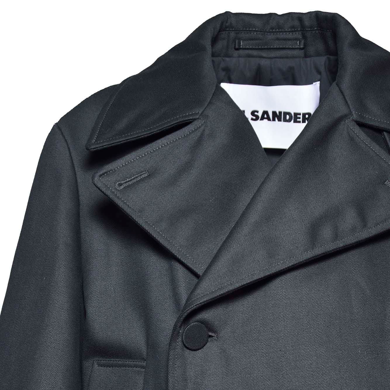 Shop Jil Sander Padded Caban Jacket In Nero