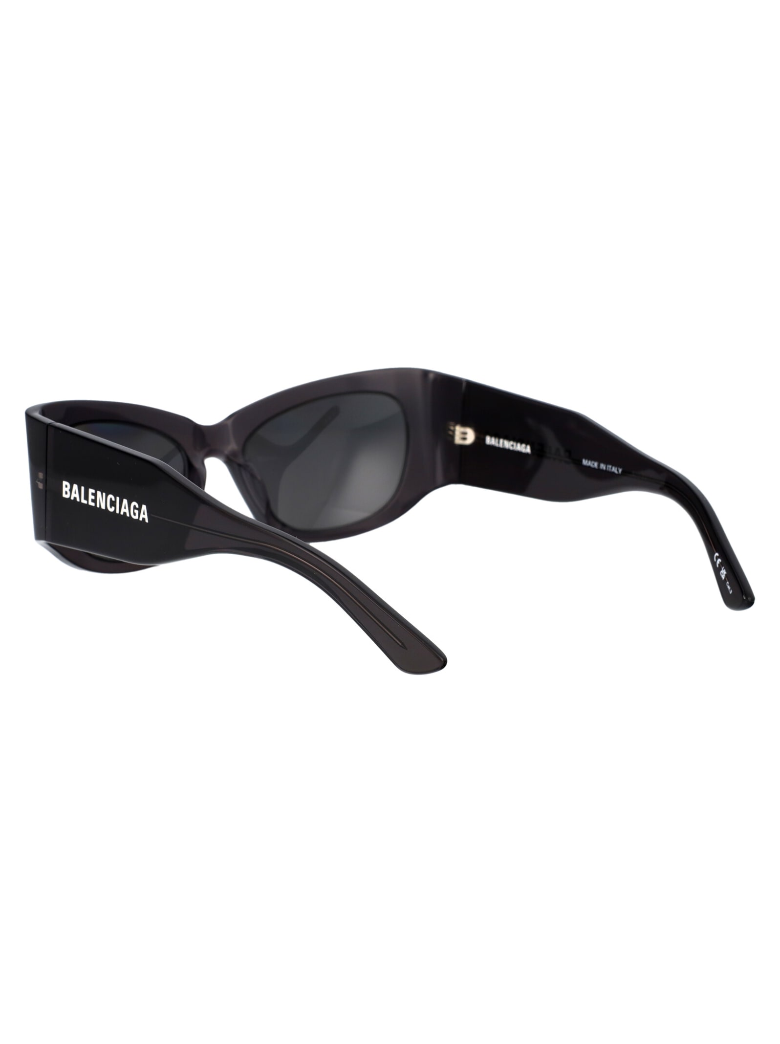 Balenciaga Gray Cat-eye Sunglasses In Black