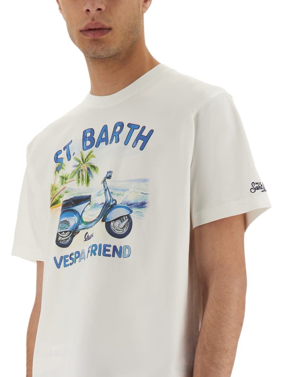 Shop Mc2 Saint Barth T-shirt With Print