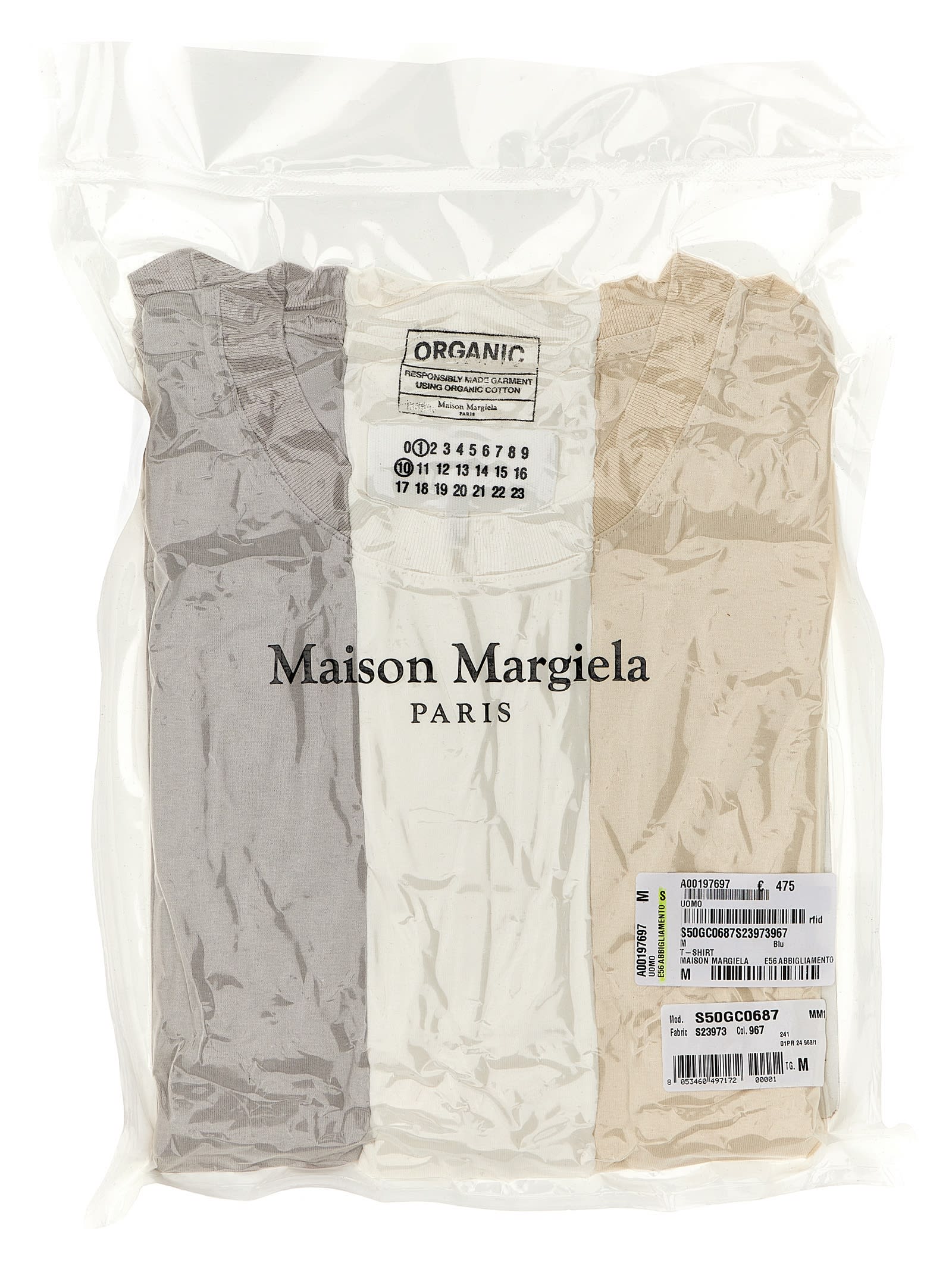 Shop Maison Margiela 3 Pack T-shirts In Grey