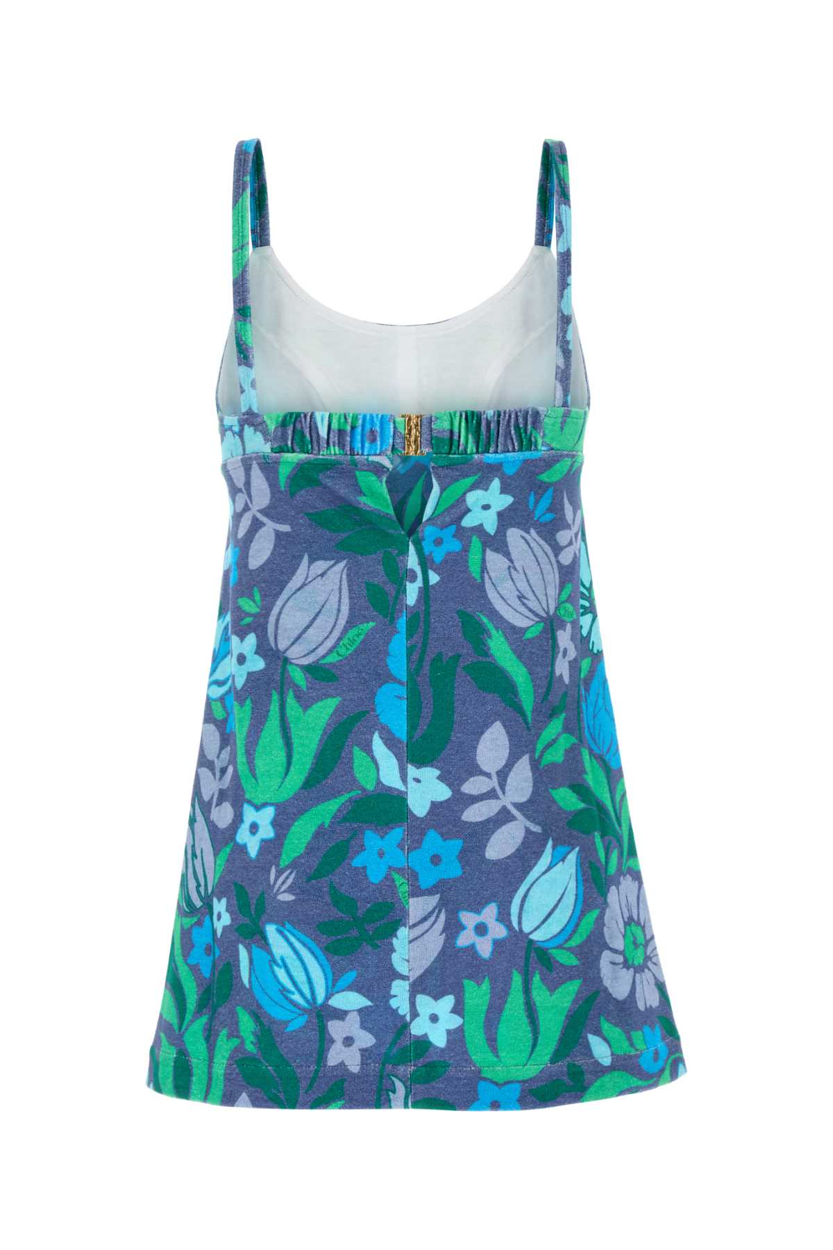 Chloé Floral Print Sleeveless Mini Dress In Multi