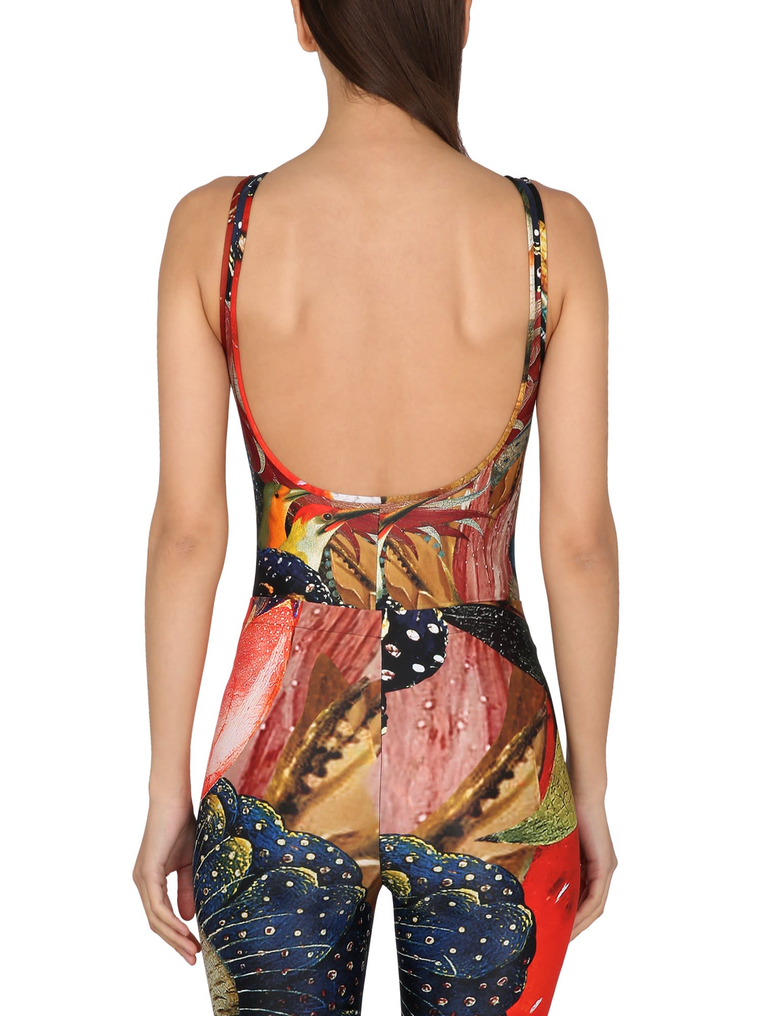 Alexander Mcqueen Leotard With Print In Multicolour