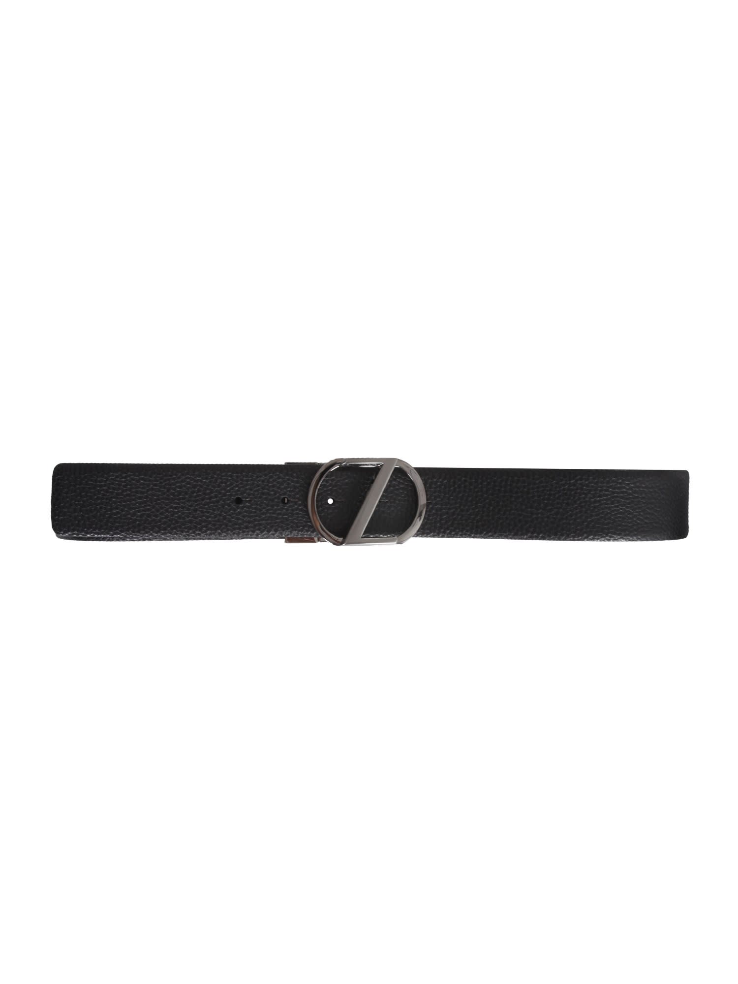 Z Zegna Reversible Leather Belt