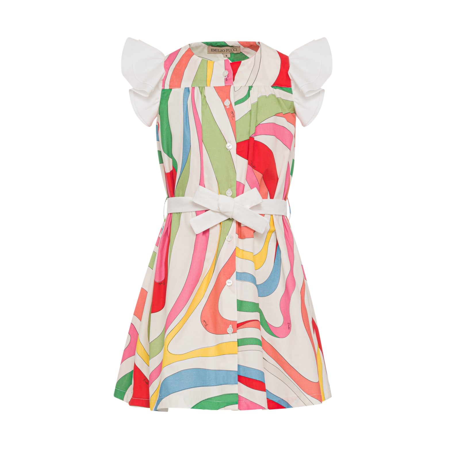Emilio Pucci Kids' Dress With Graphic Print In Multicolor