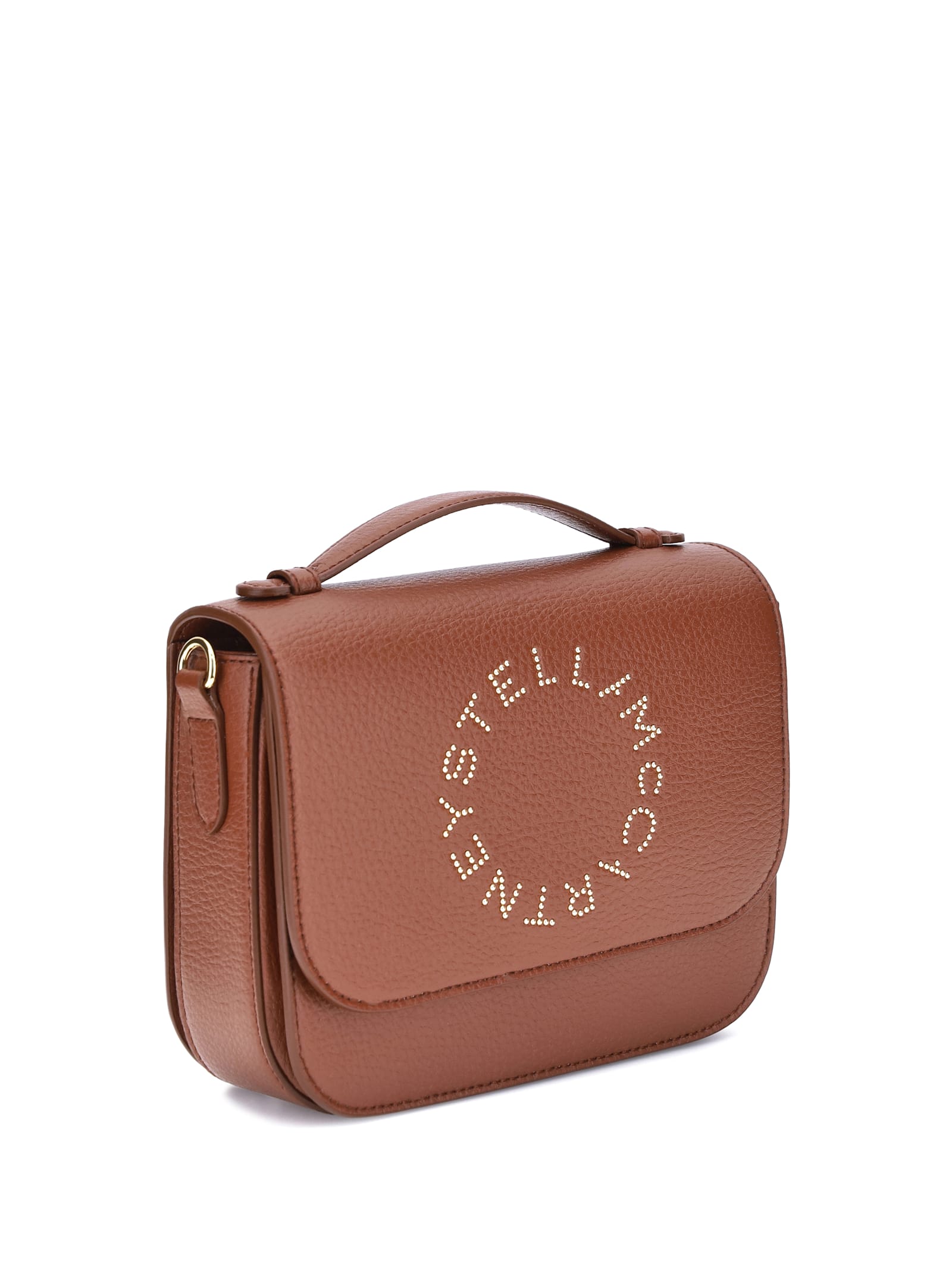 Stella Mccartney Logo Flap Bag Eco Embossed Grainy Alter