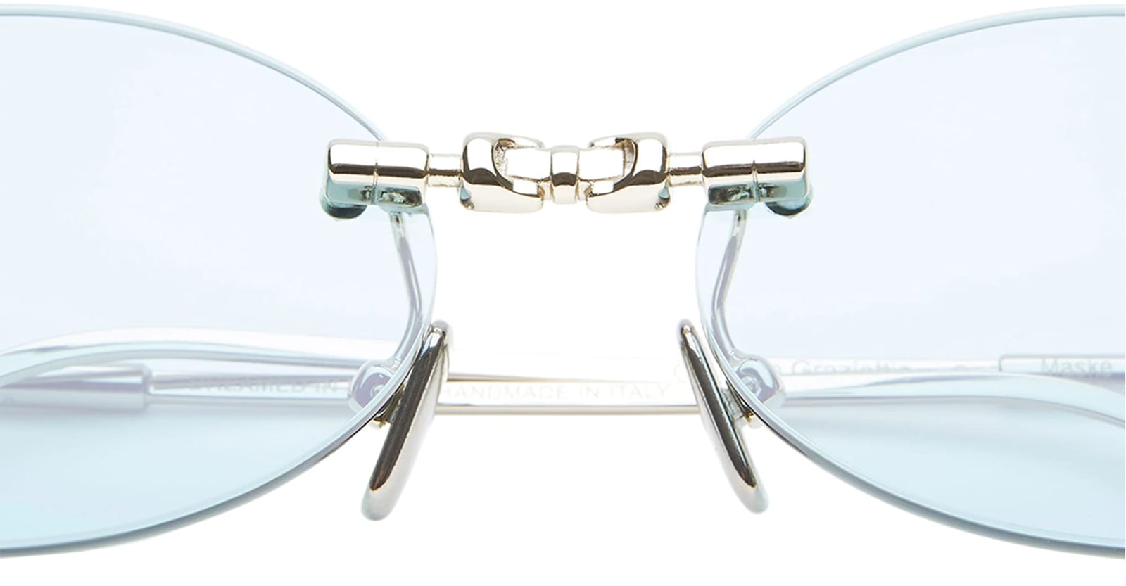 Kuboraum Mask H62 Lg - Light Gold Sunglasses In Blue