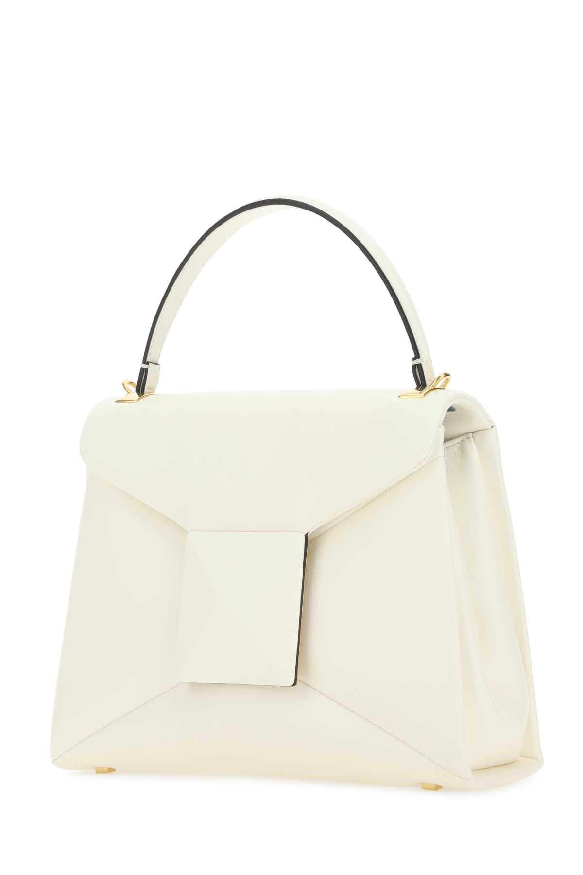 Shop Valentino Ivory Nappa Leather One Stud Handbag In 098