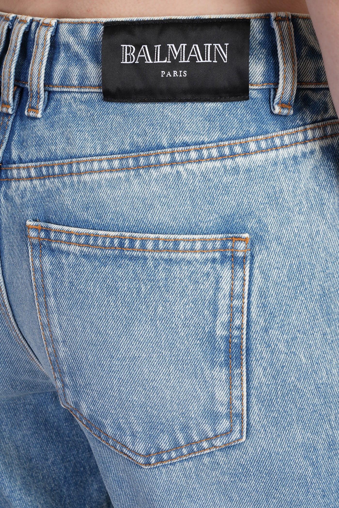 Balmain Jeans In Blue Cotton In Blue