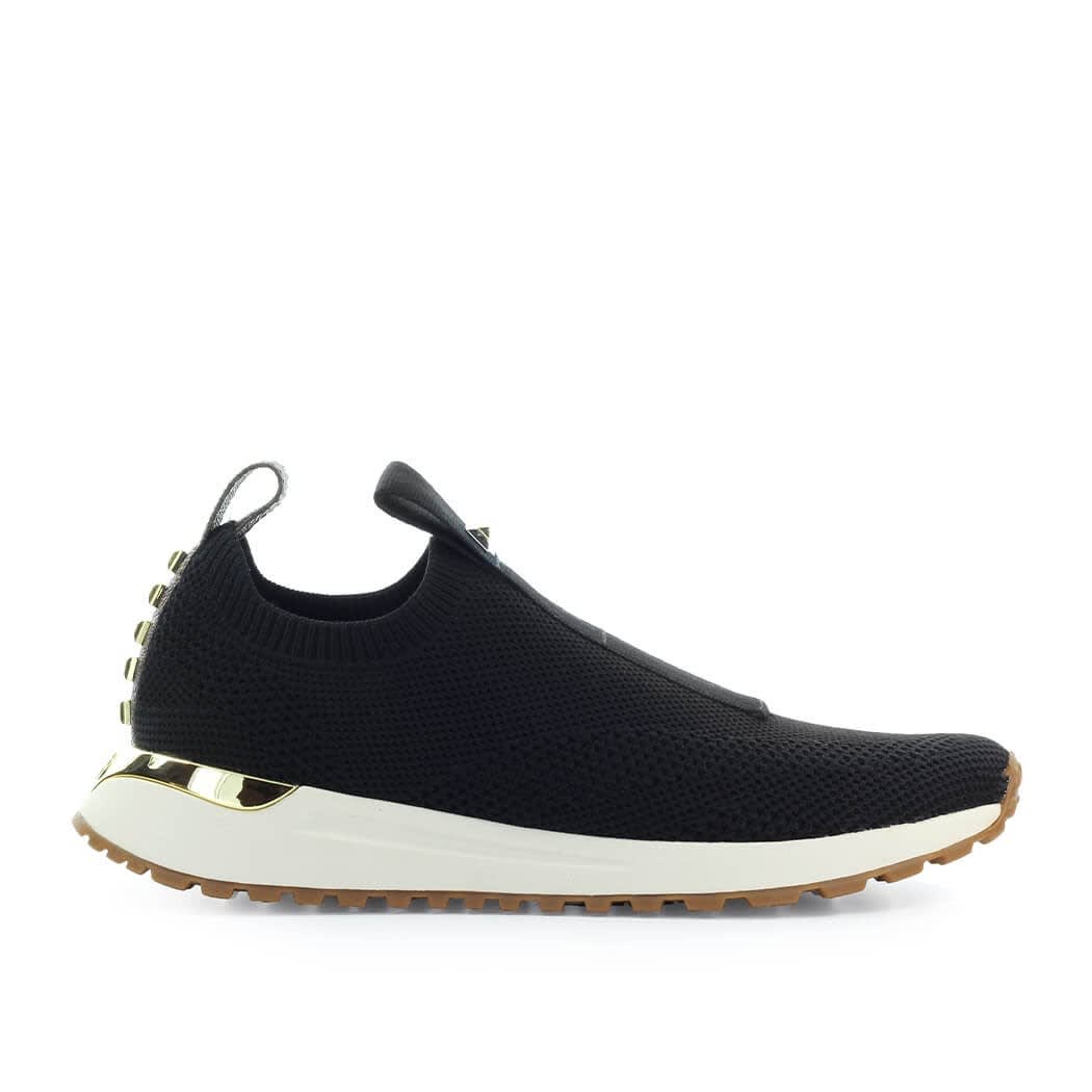 Buy Michael Kors Bodie Black Gold Sneaker online, shop Michael Kors shoes with free shipping