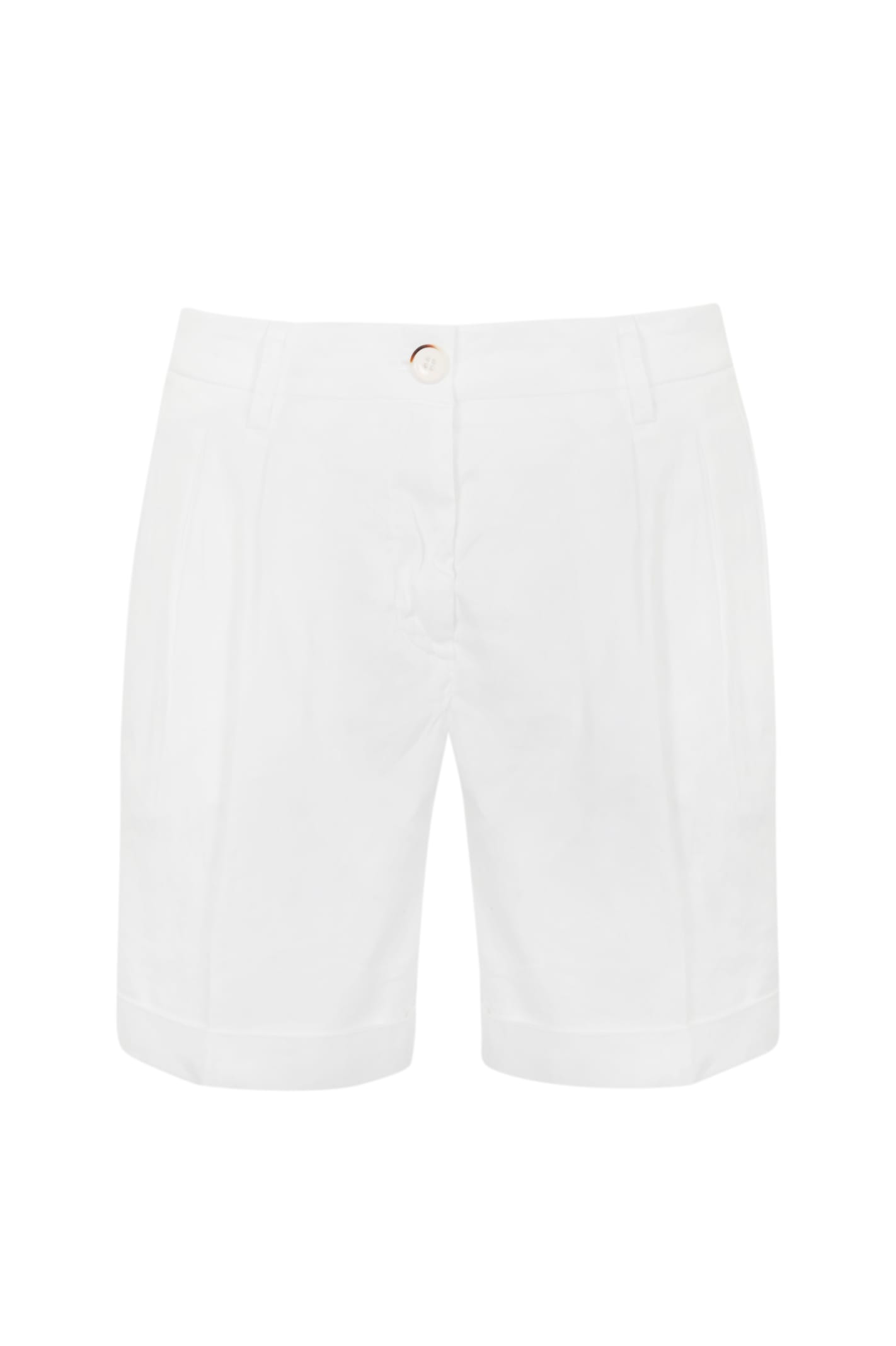 Shop Re-hash Linen Bermuda Shorts In Bianco