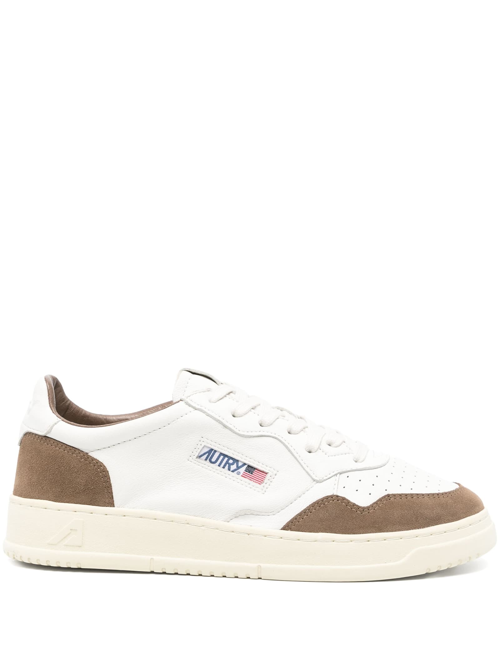 Medalist Low Sneakers In Cigar Suede And White Leather