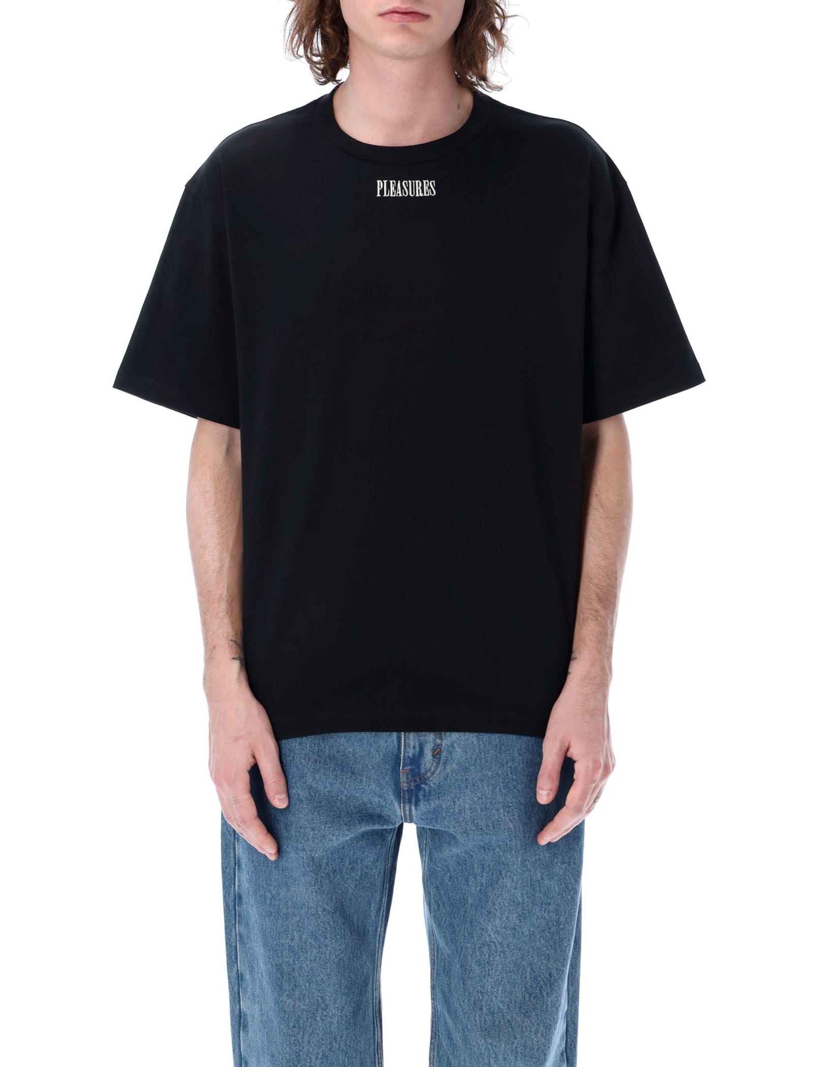 Pleasures Tainted Contrast Heavyweight T-shirt In Black | ModeSens