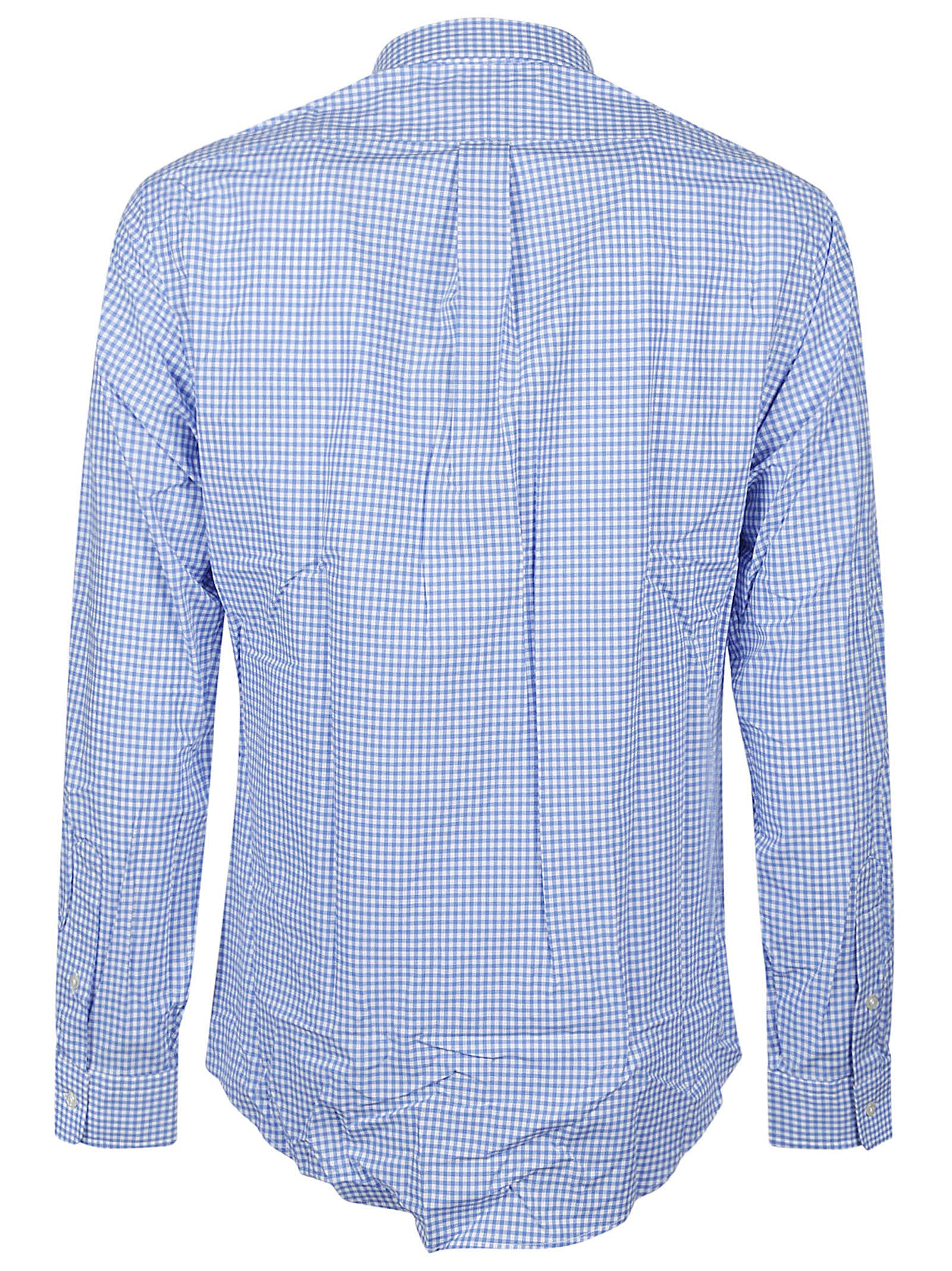 Shop Polo Ralph Lauren Long Sleeve Sport Shirt In Blue/white