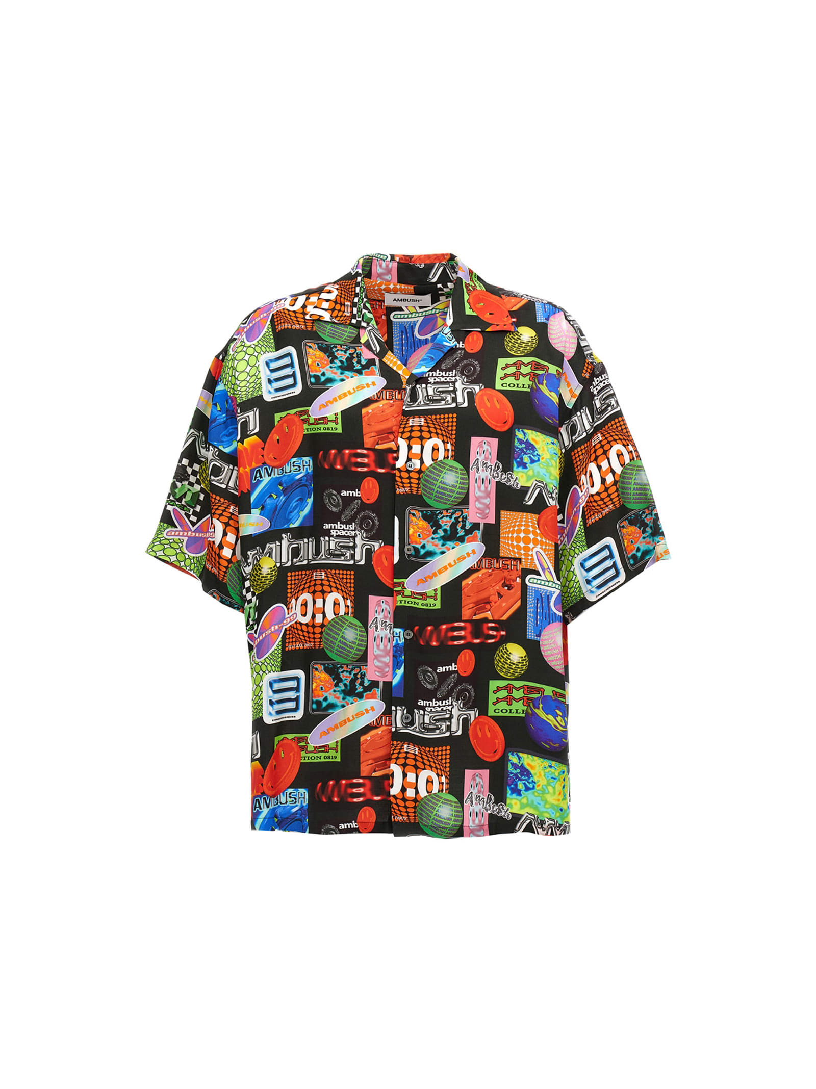 Shop Ambush All-over Print Shirt In Nero Multicolor