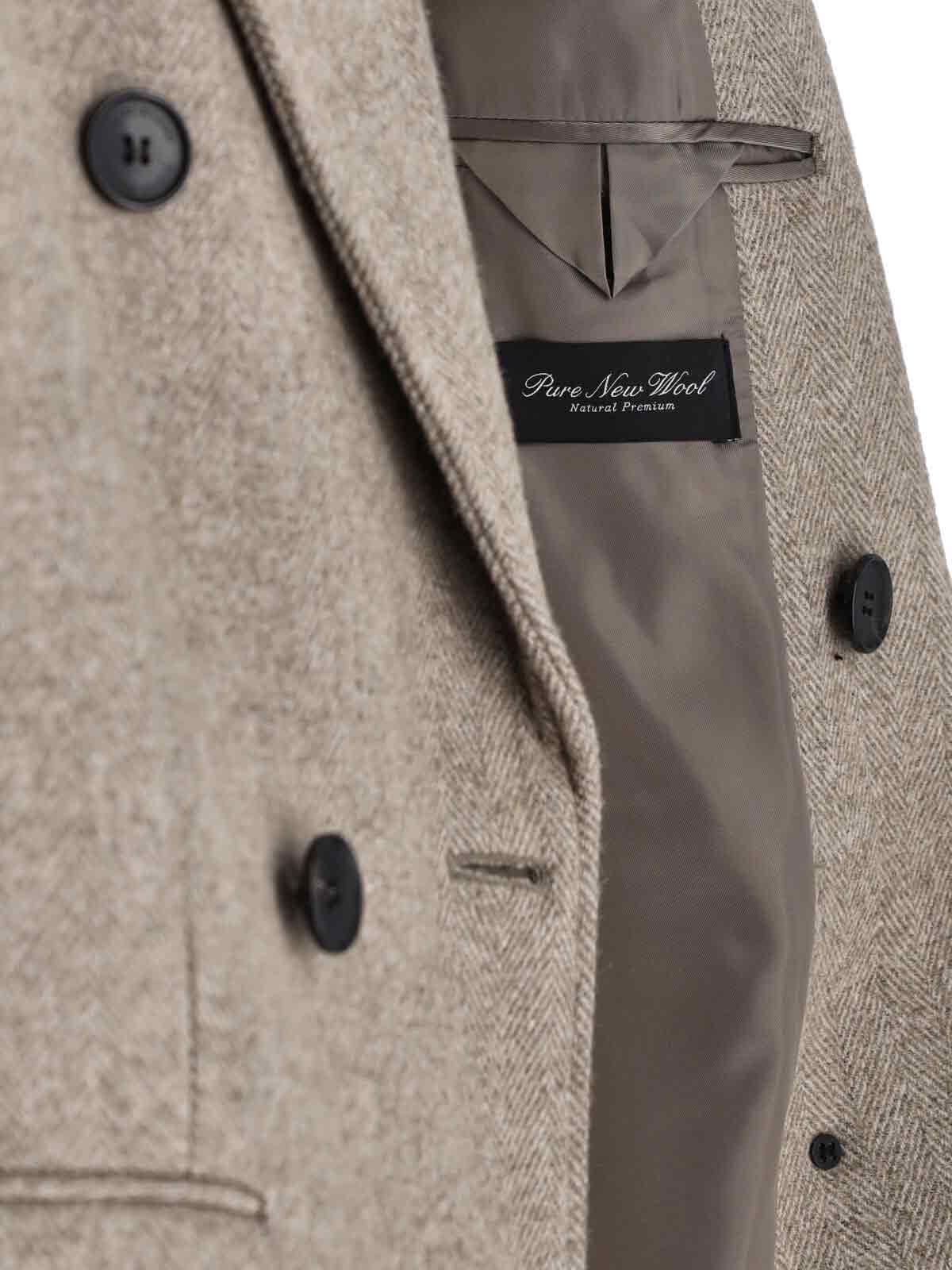 Dunst Double-breasted Wool Blend Coat In Gray
