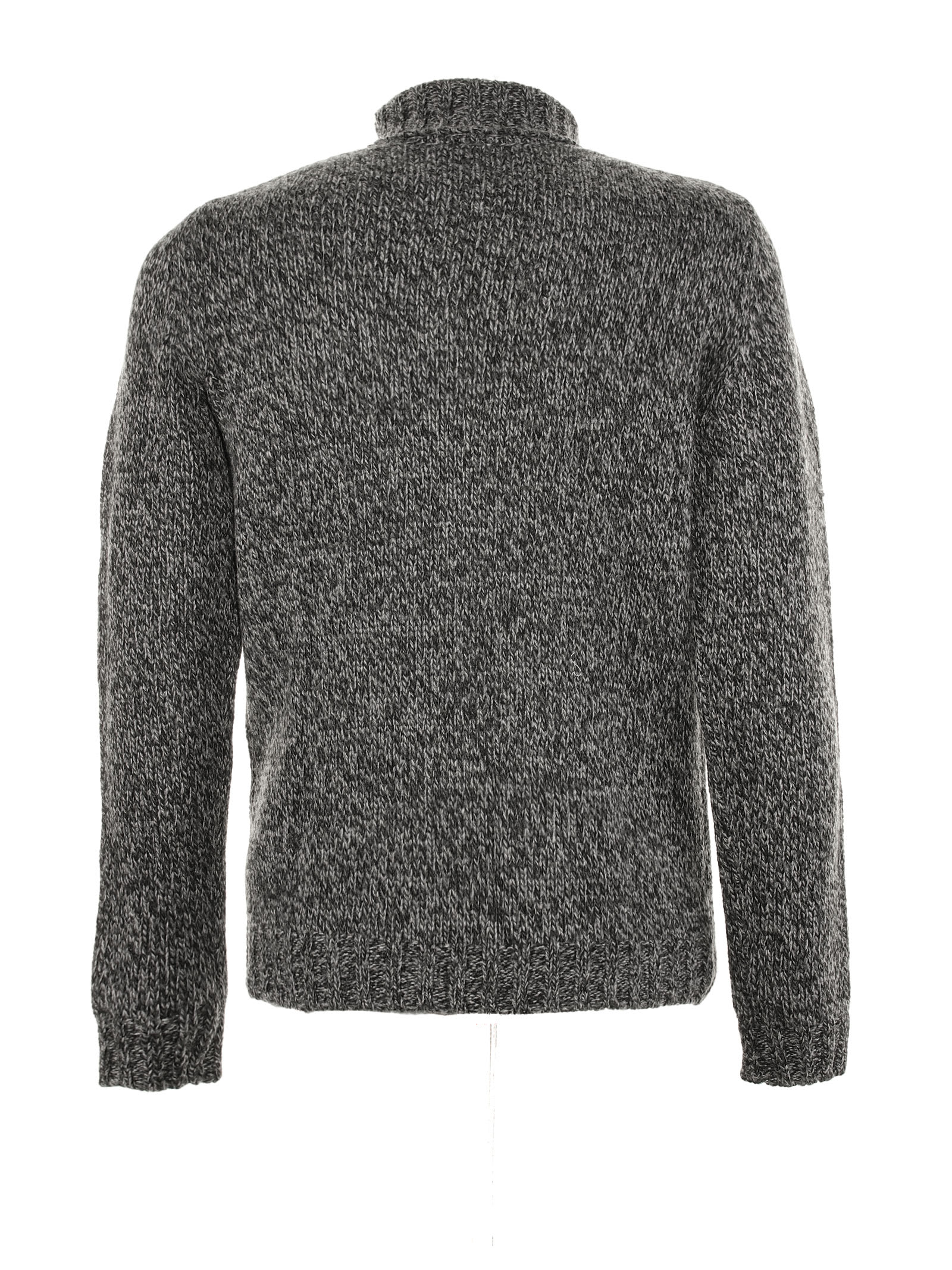 Shop Aspesi Wool Blend Turtleneck Sweater In Grigio