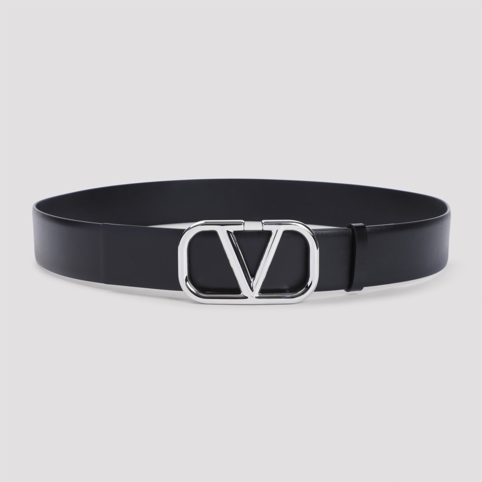 Shop Valentino Vlogo Signature Buckled Belt In No Nero