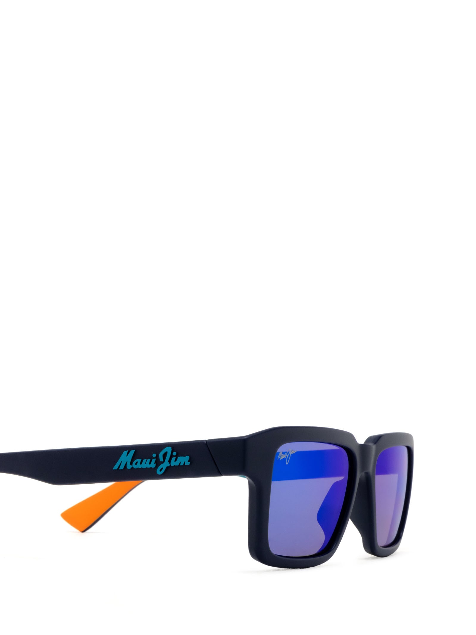 Shop Maui Jim Mj635 Matte Dark Blue Sunglasses