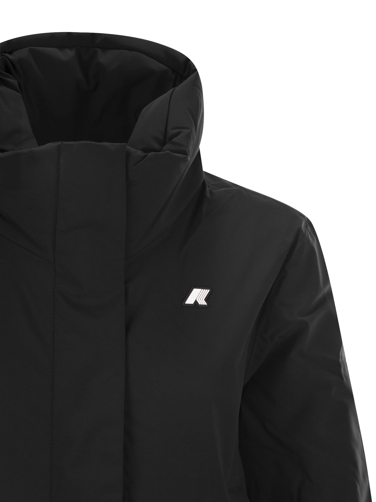 Shop K-way Marla - Padded Jacket With Hood In Black