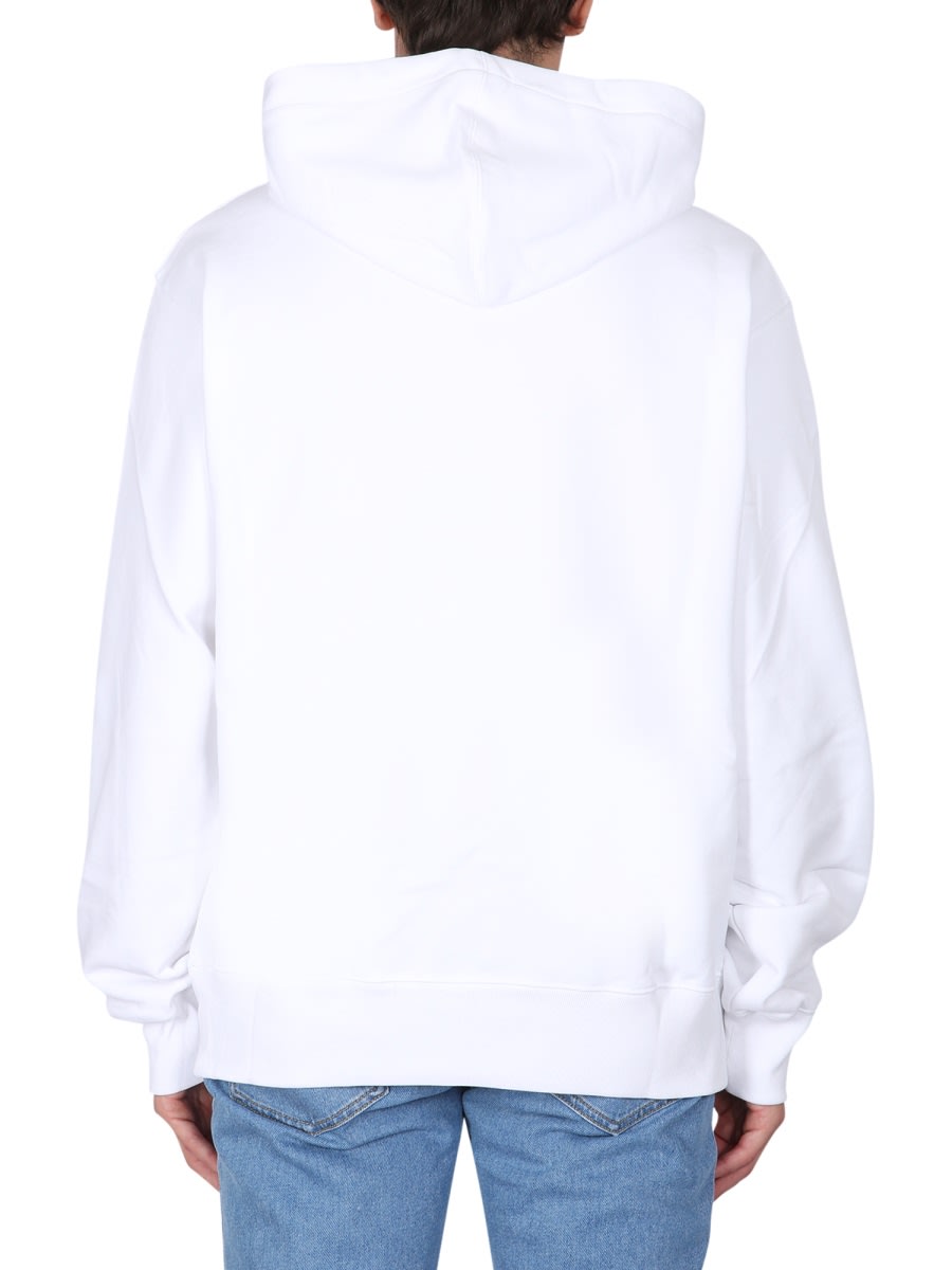 Shop Moschino Teddy Print Sweatshirt In White