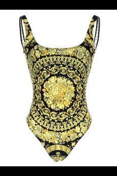 Versace Barocco Classico One Piece Swimsuit In Multicolor