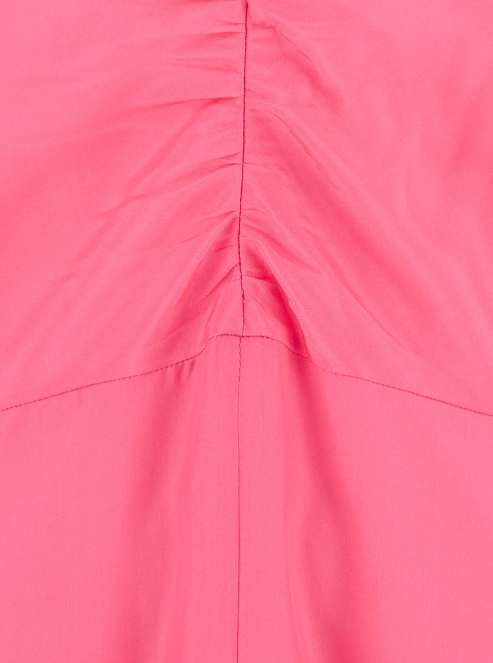 Forte Forte Fuchsia Sleeveless Long Dress With Criss-crossed Spaghetti Straps And Rear Button Closure In Tech Fa