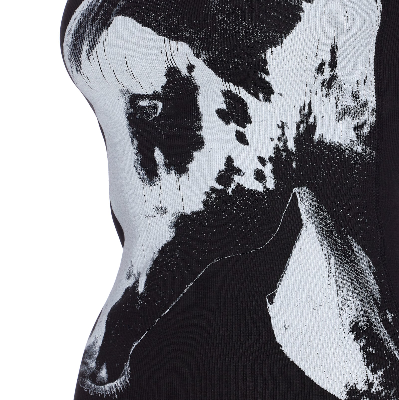 Pinko Curly Horse Graphic Ribbed Sleeveless Top