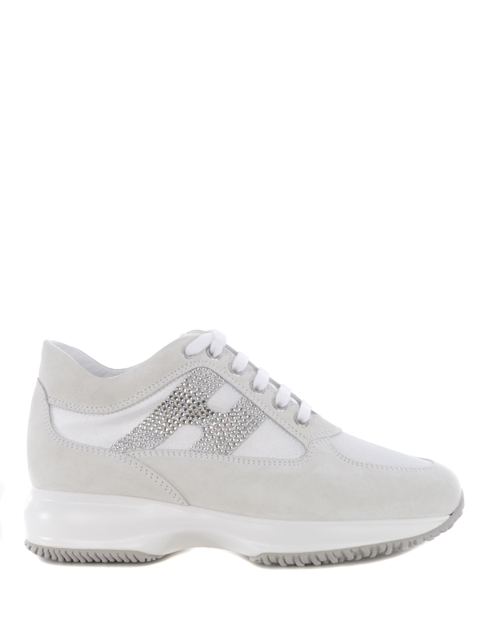 Hogan Interactive Sneakers h Strass In Suede And Nylon
