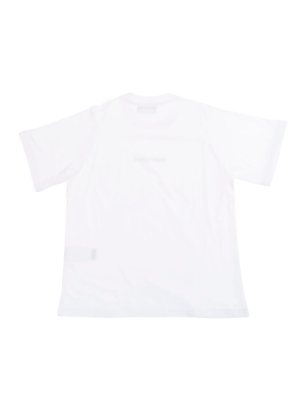 Dsquared2 White Crewneck T-shirt With Logo Lettering On The Front In Cotton Boy In White